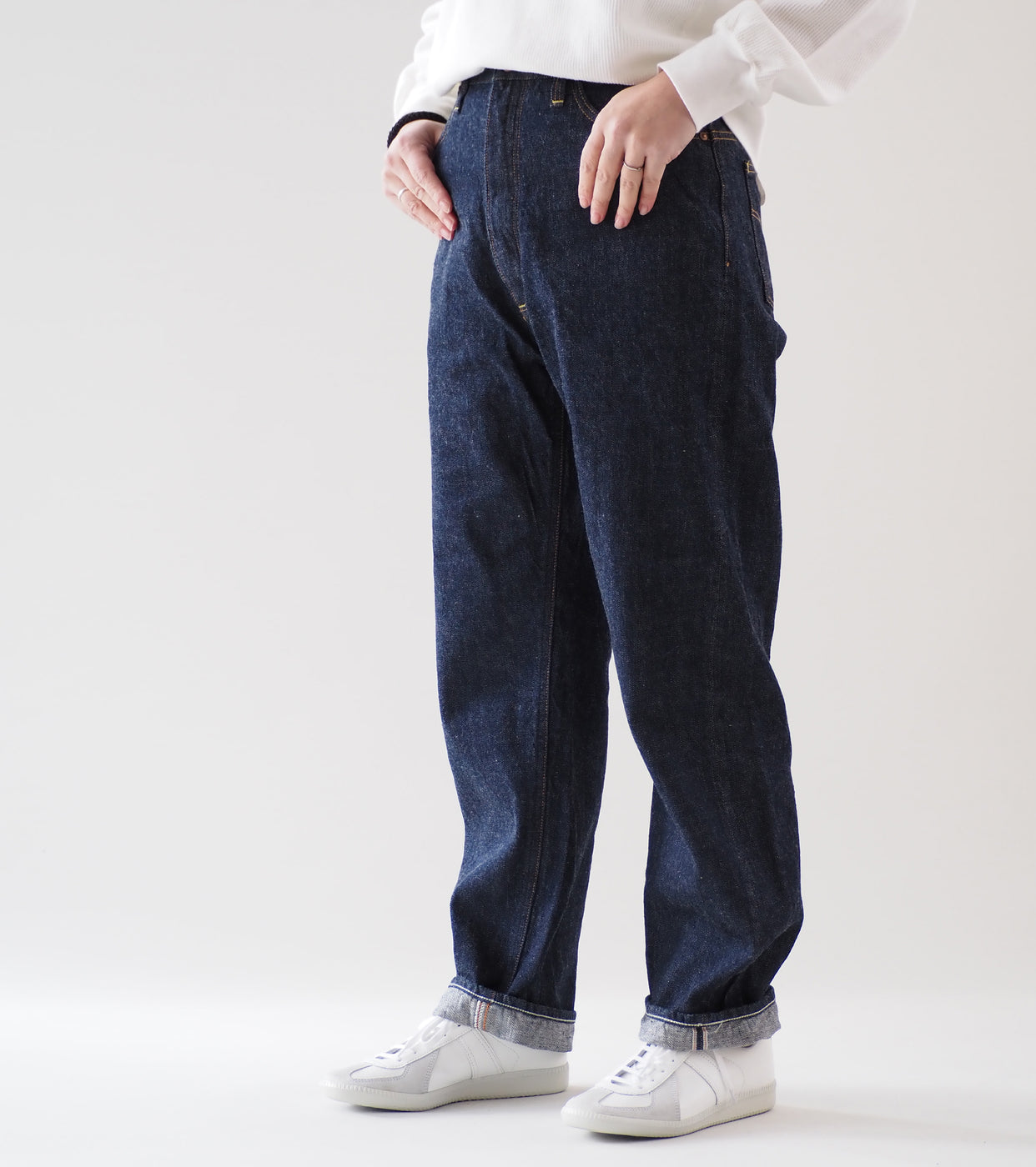 orslow High Rise Denim Pants Jasmine, One Wash