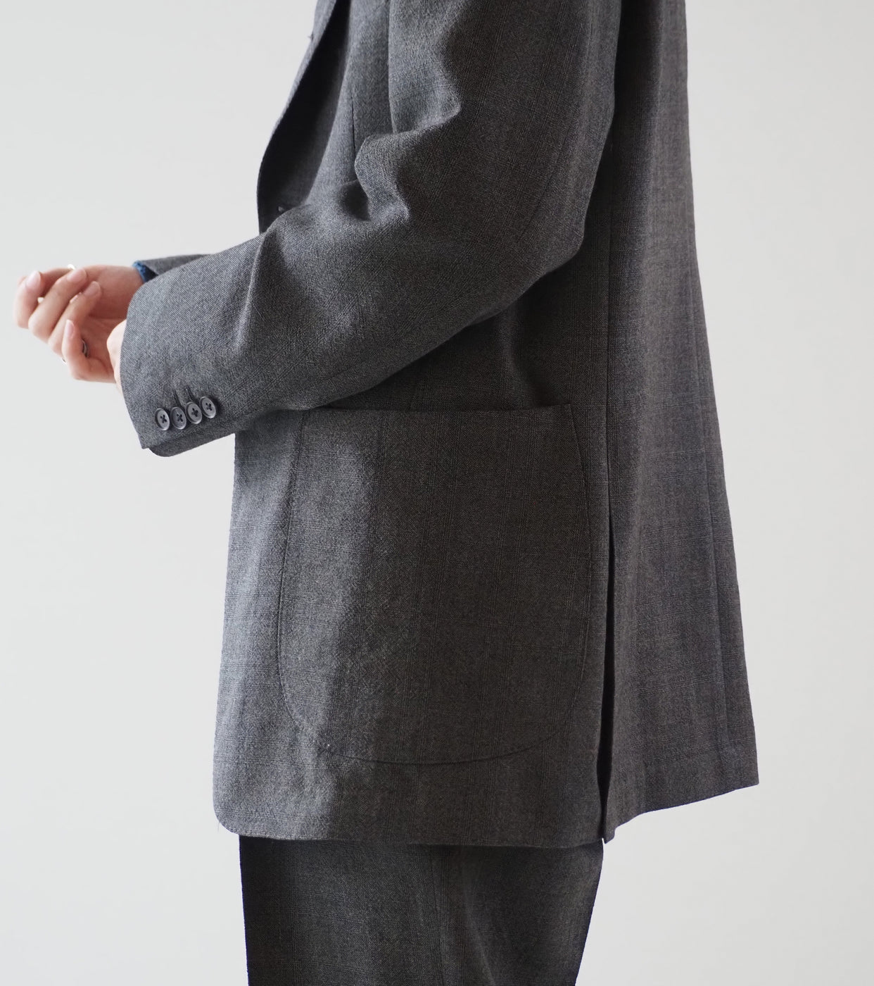 MAATEE & SONS Single Ancon Jacket, C Gray