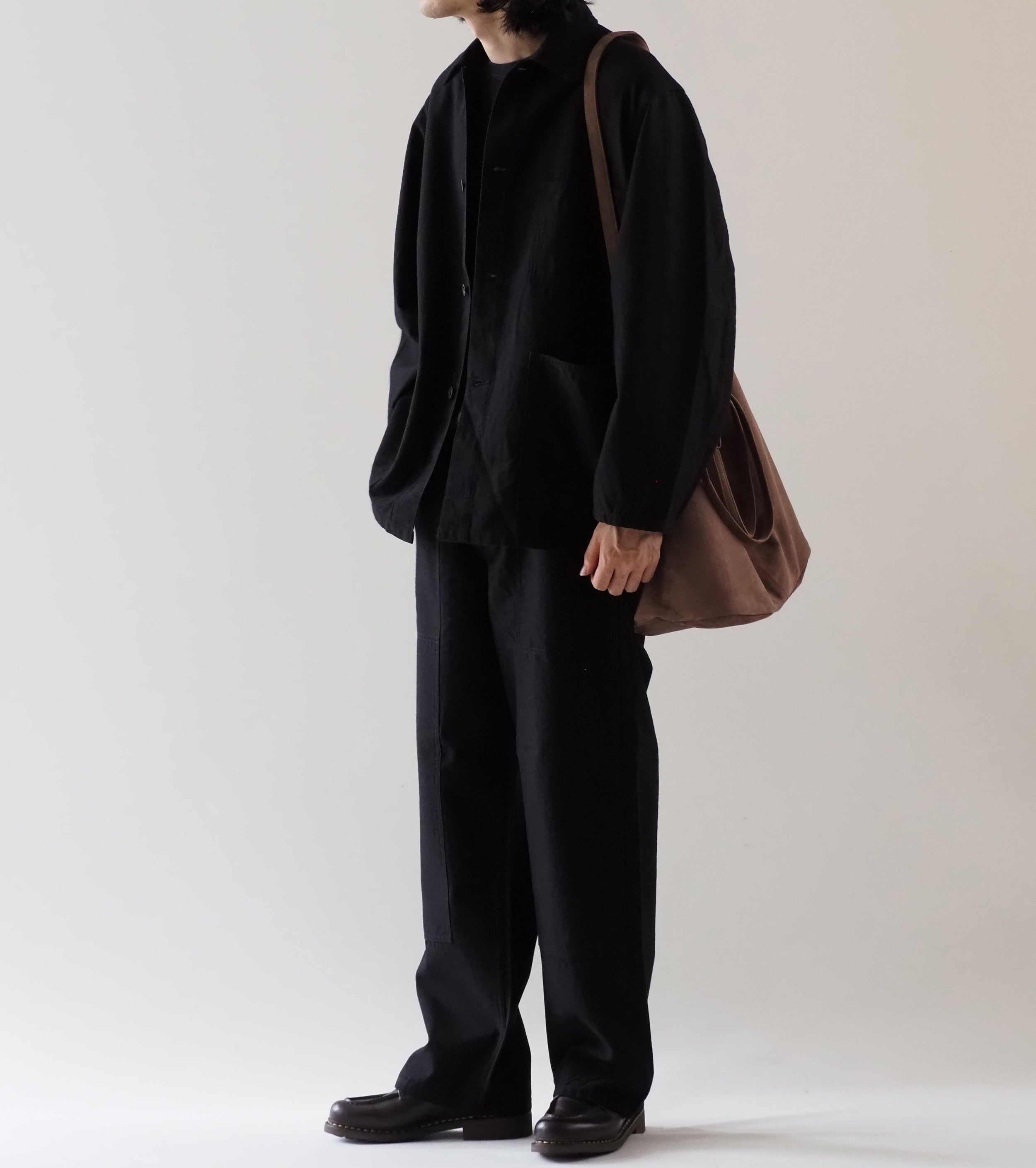 BAUTH ウール コットン モールスキン ジャケット , Black – Navyblue