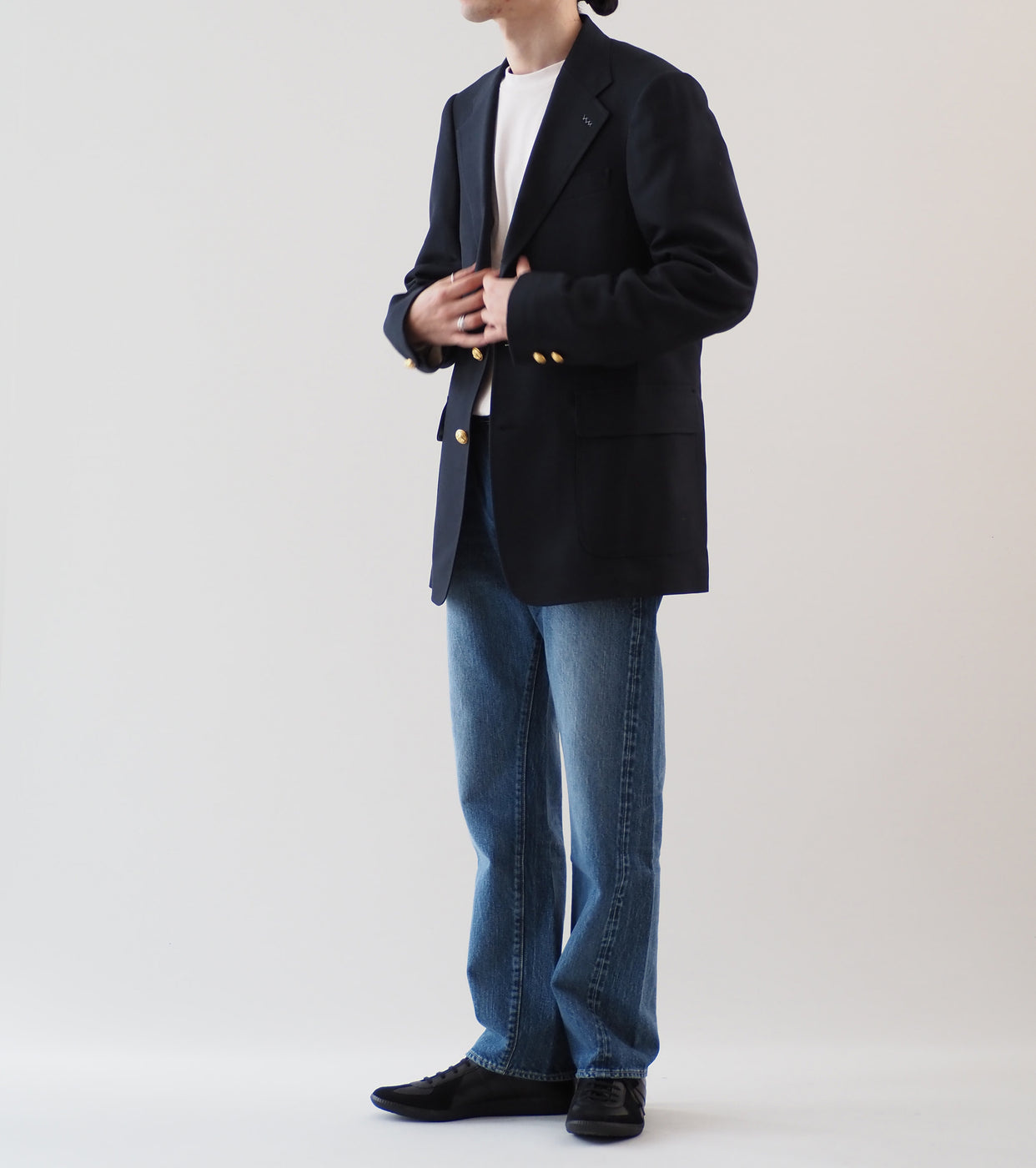 MAATEE & SONS SINGLE BLAZER , Black Navy