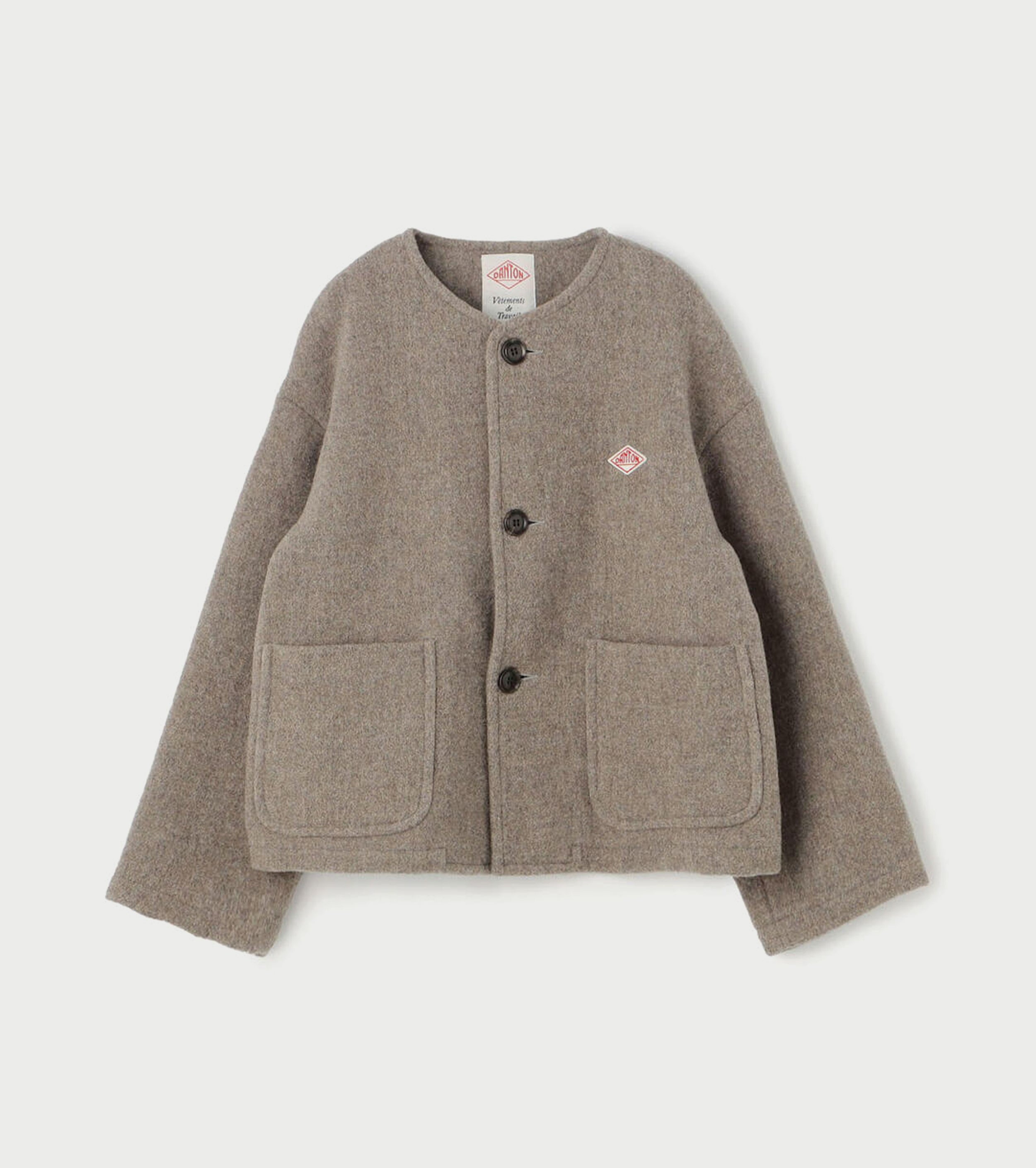 DANTON Wool Light Pile Colorless Jacket , Beige