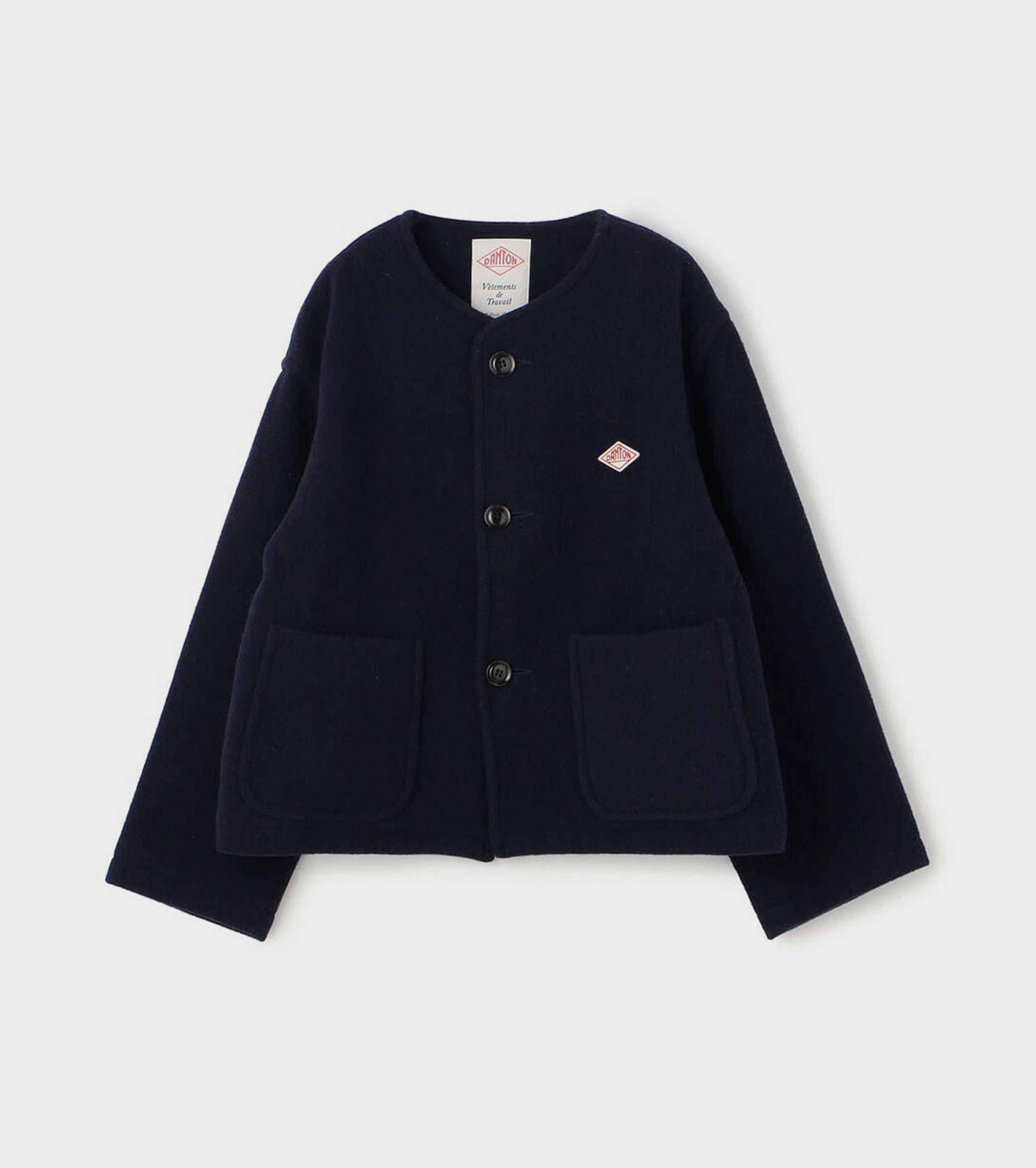 DANTON Wool Light Pile Colorless Jacket , Navy