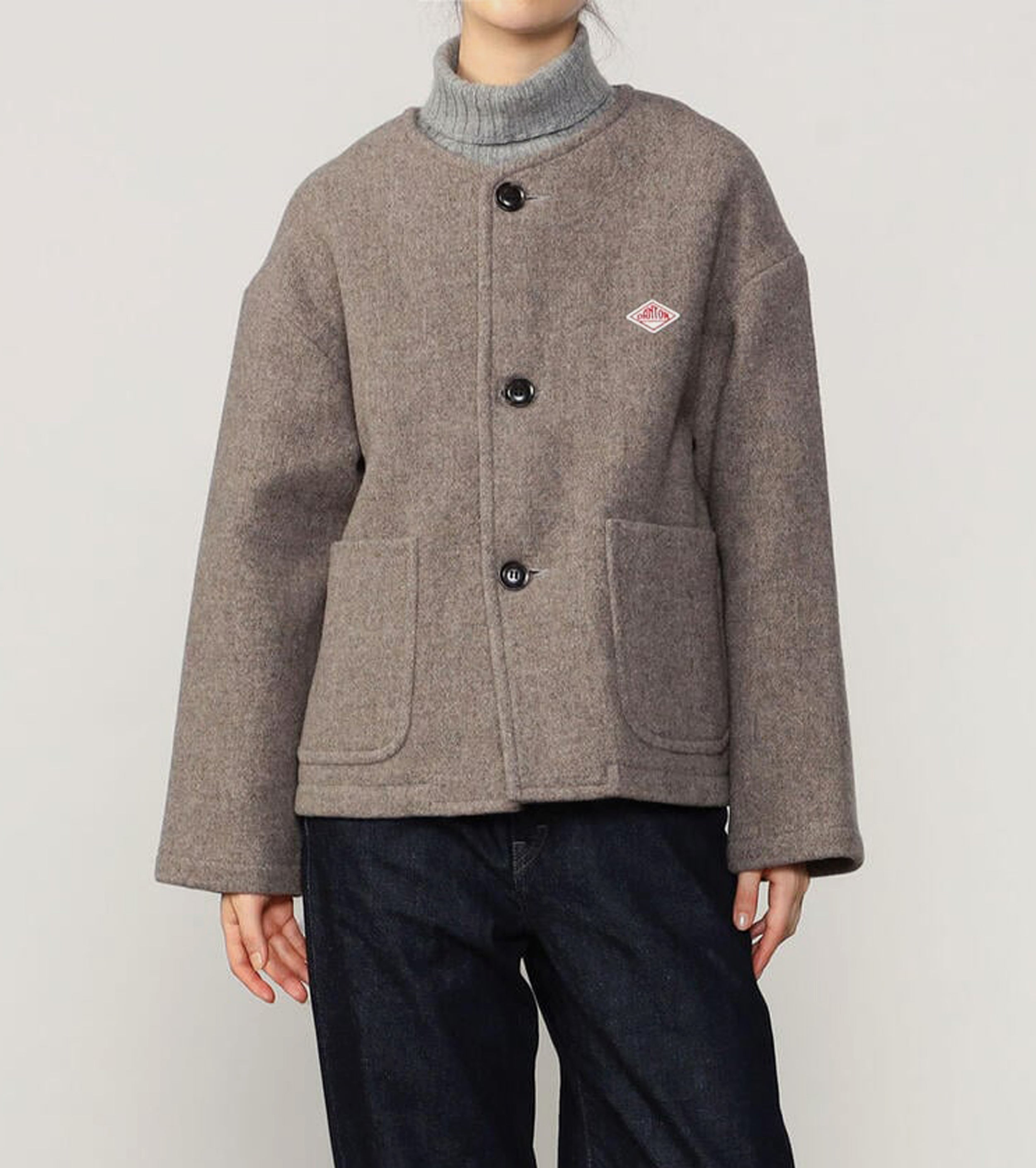 DANTON Wool Light Pile Colorless Jacket , Beige