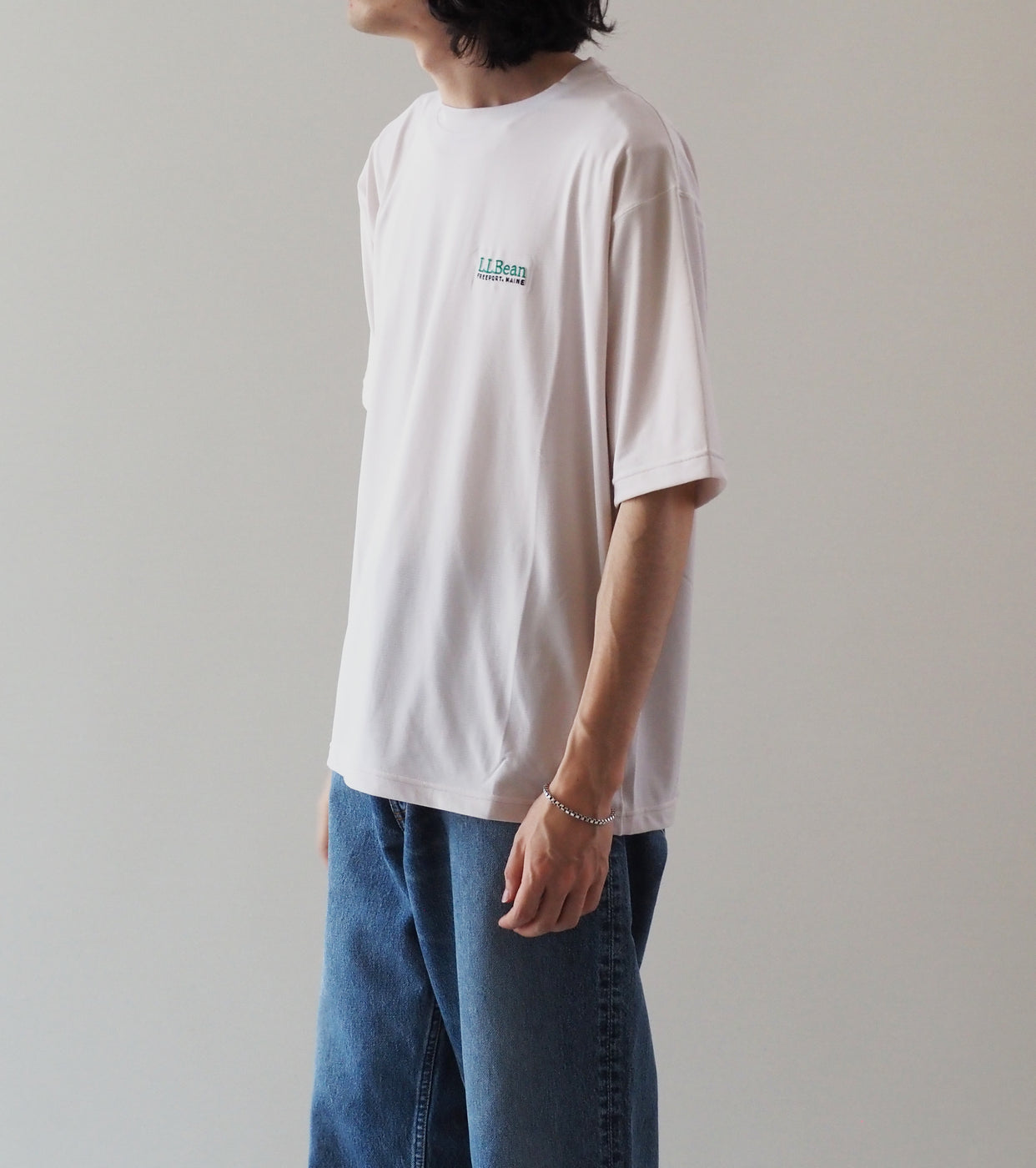 L.L.Bean JAPAN EDITION Abbot Short Sleeve Crew , Ivory