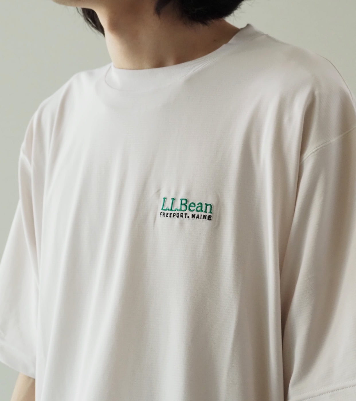 L.L.Bean JAPAN EDITION Abbot Short Sleeve Crew , Ivory