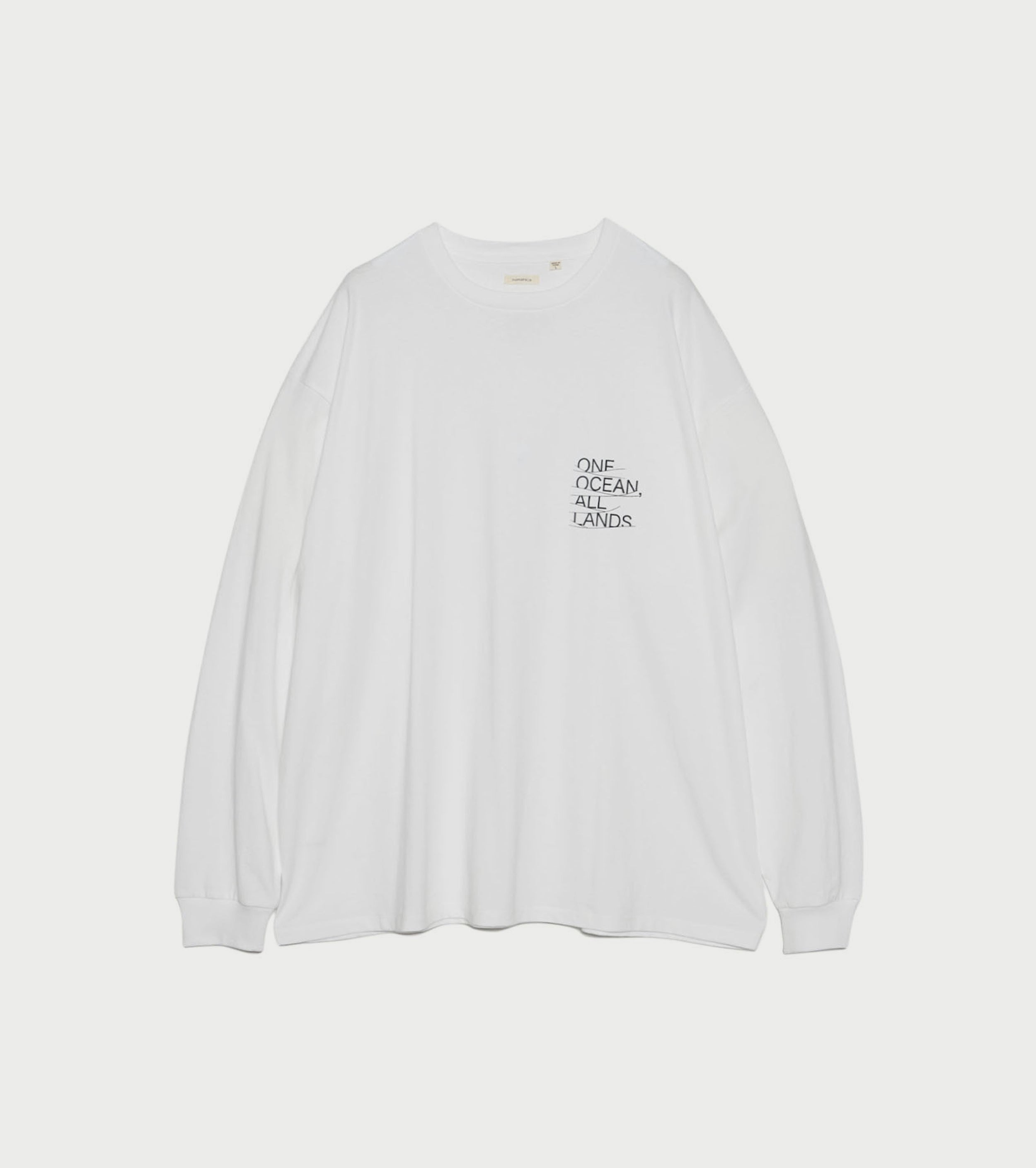 nanamica OOAL グラフィック ロングスリーブ ティーシャツ , Off White
