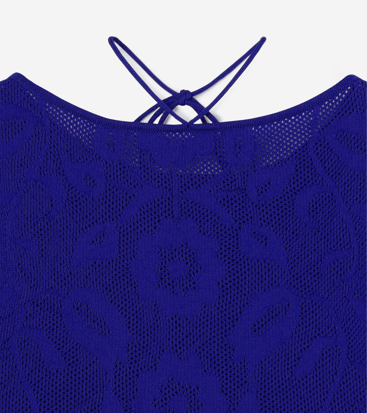 A MENDA Flower Lace Knit Vest , Royal