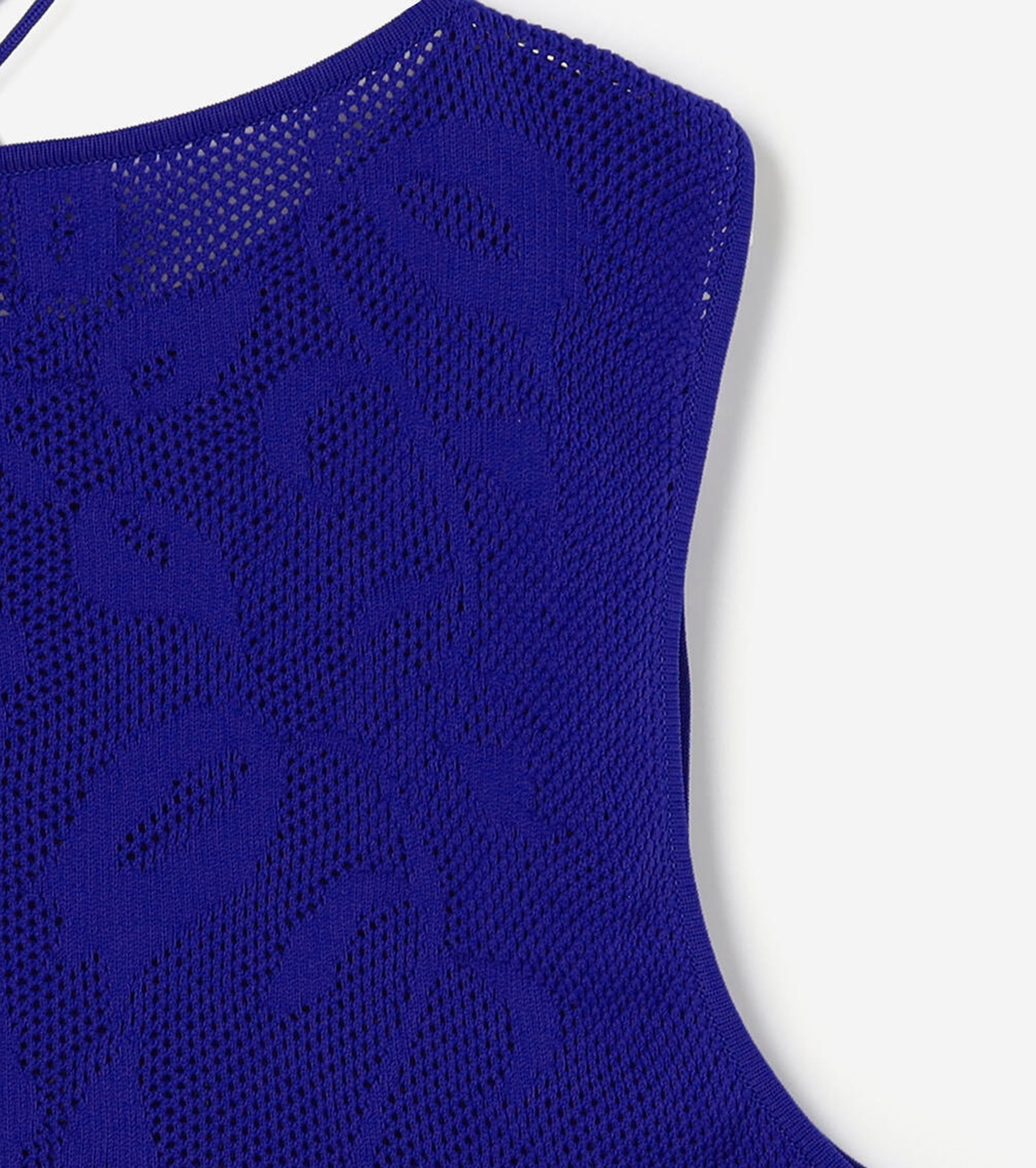 A MENDA Flower Lace Knit Vest , Royal