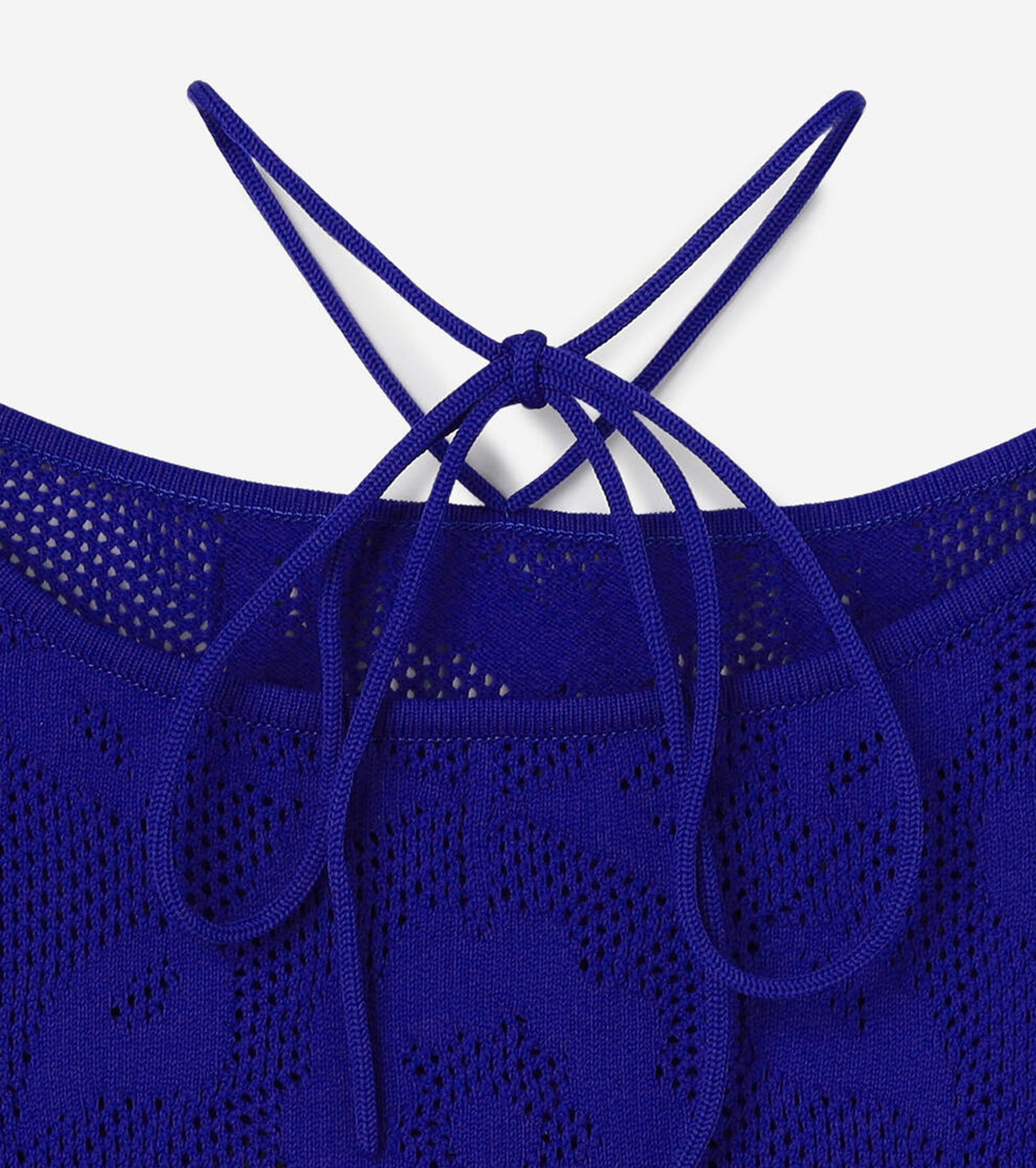 A MENDA Flower Lace Knit Vest , Royal