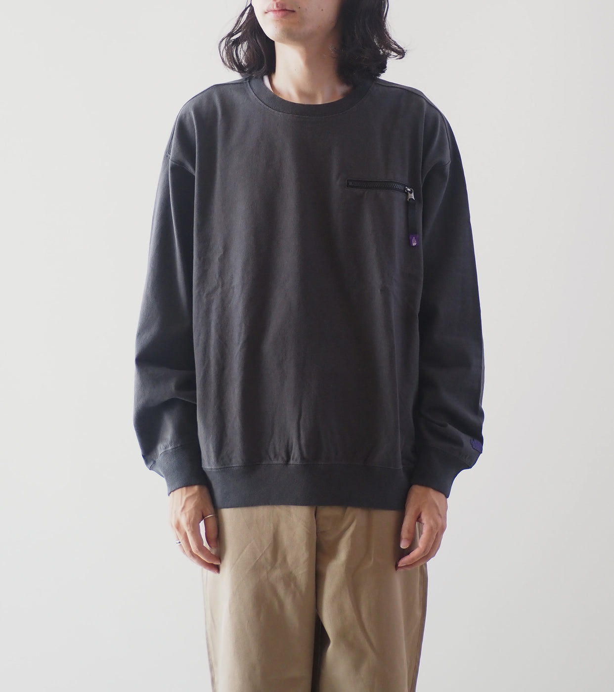9.5oz Cotton Jersey Field Pullover, Charcoal