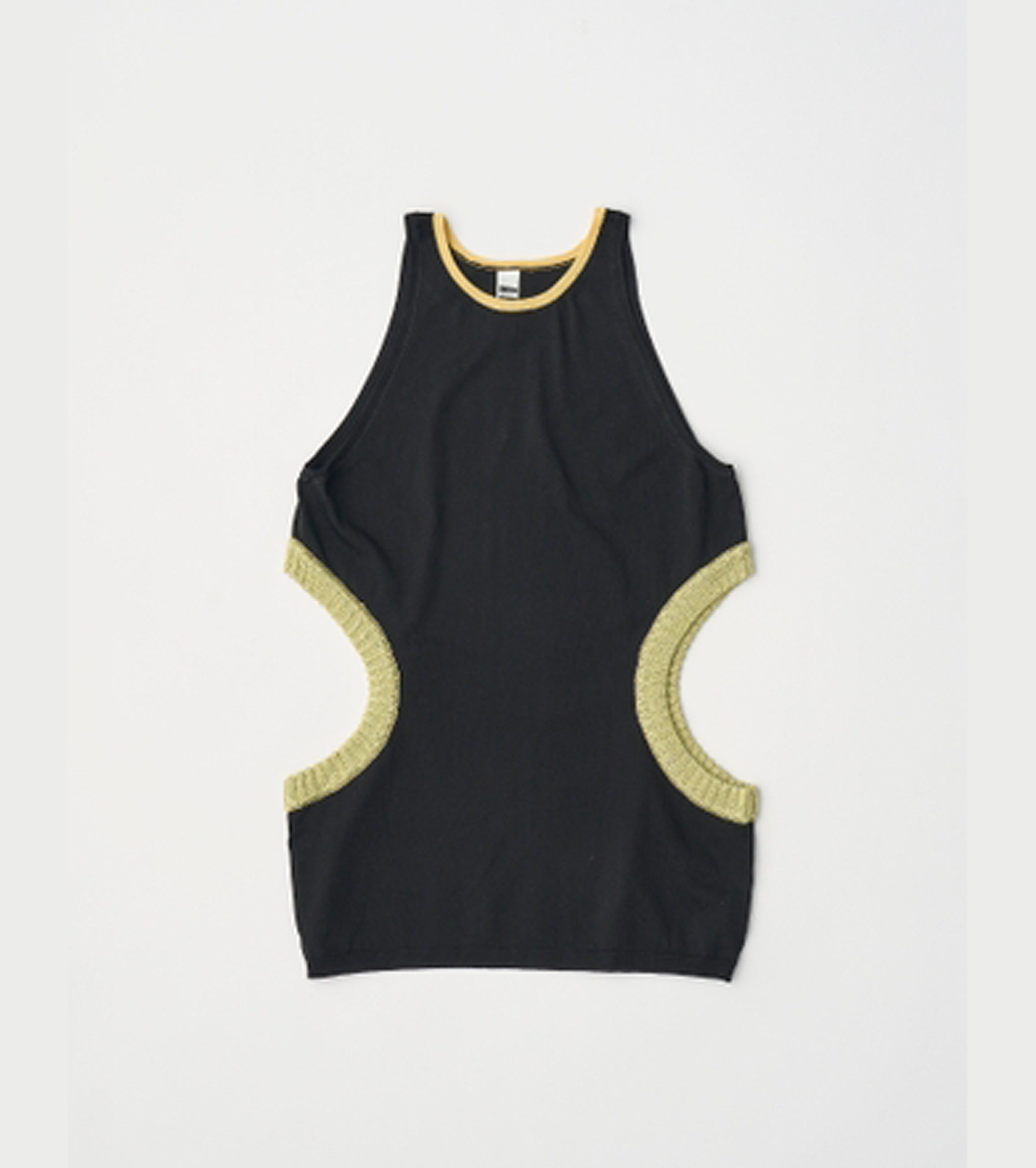 A MENDA Old Swimsuit Design Top, Black