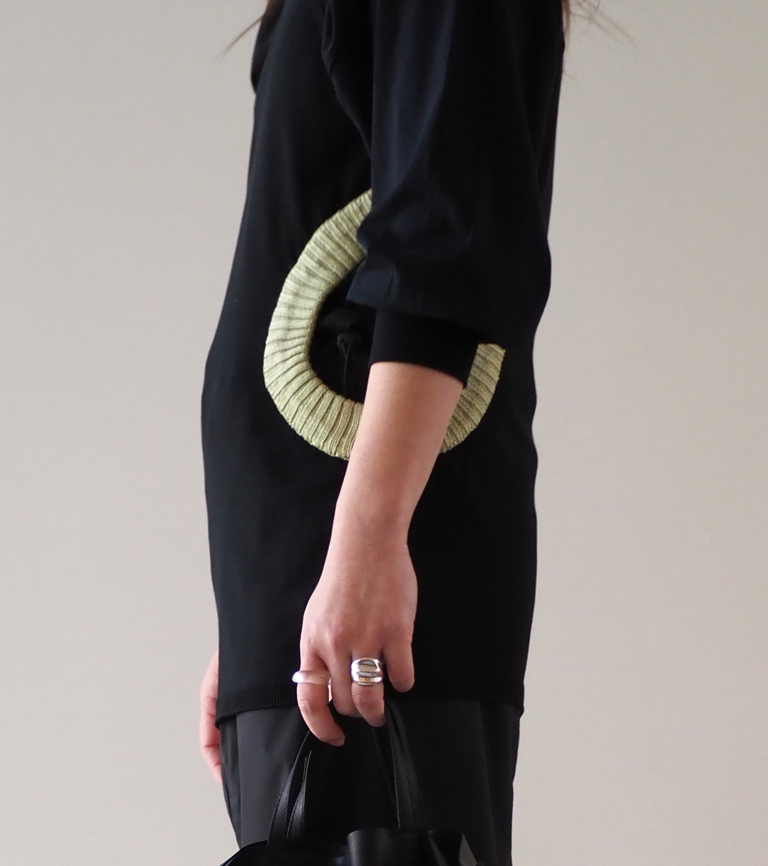 A MENDA Old Swimsuit Design Top, Black