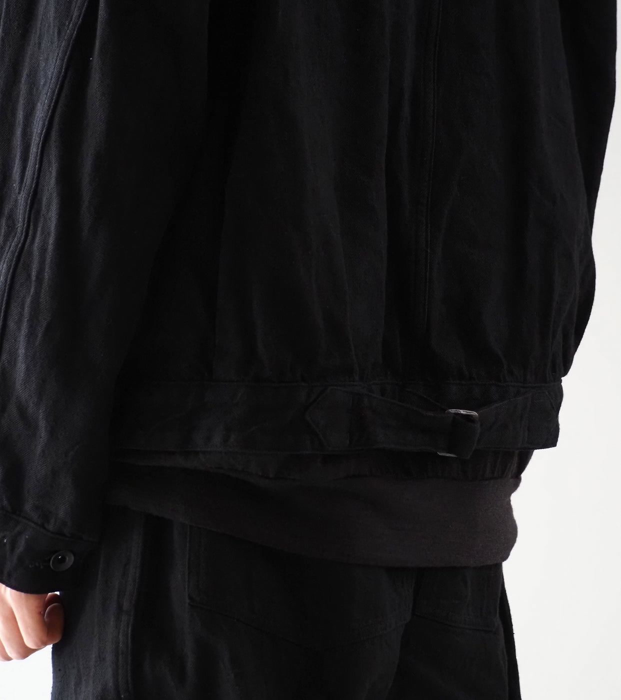 COMOLI DENIM JACKET, Black