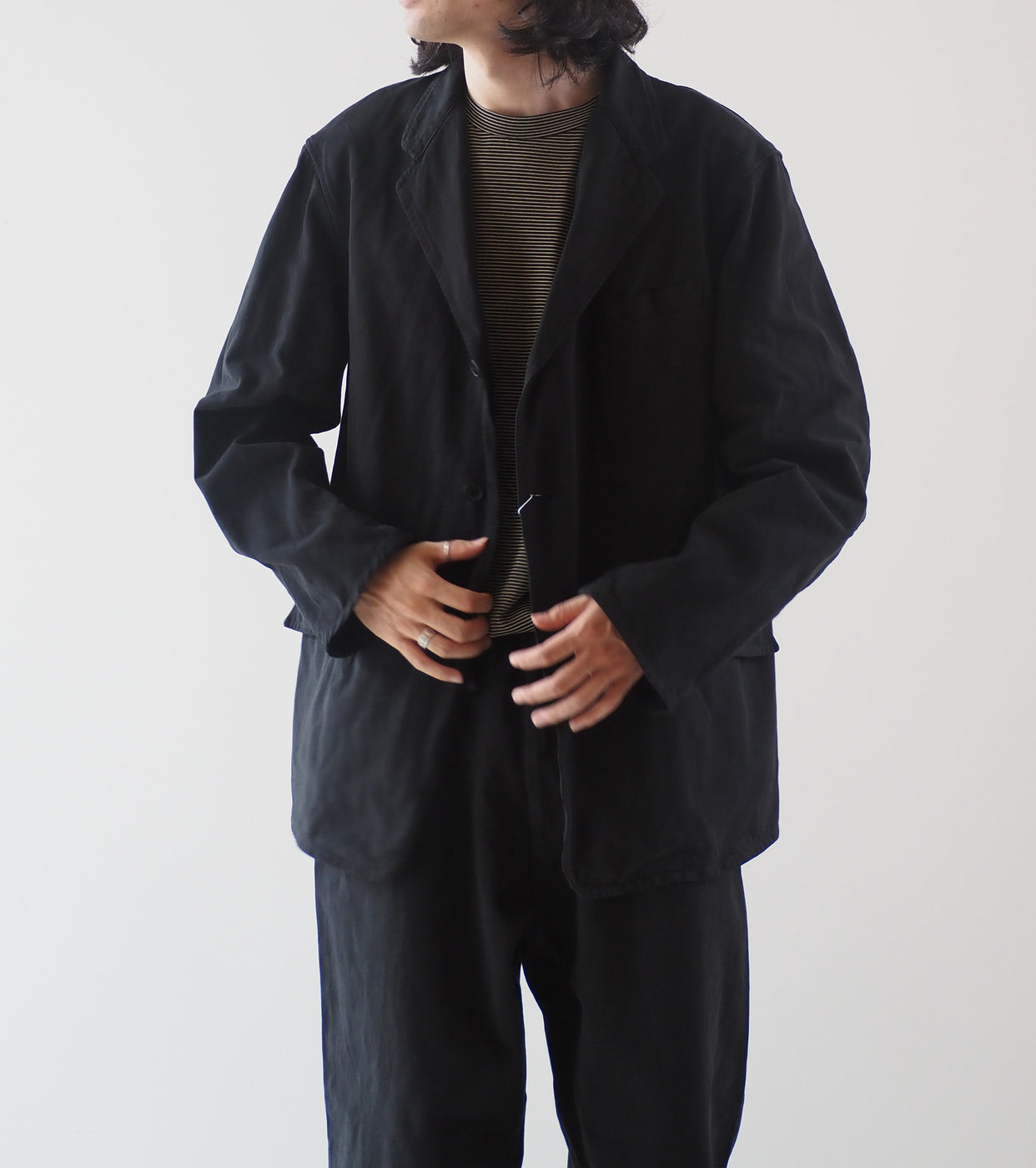 COMOLI Product Dyed Jacket,Black