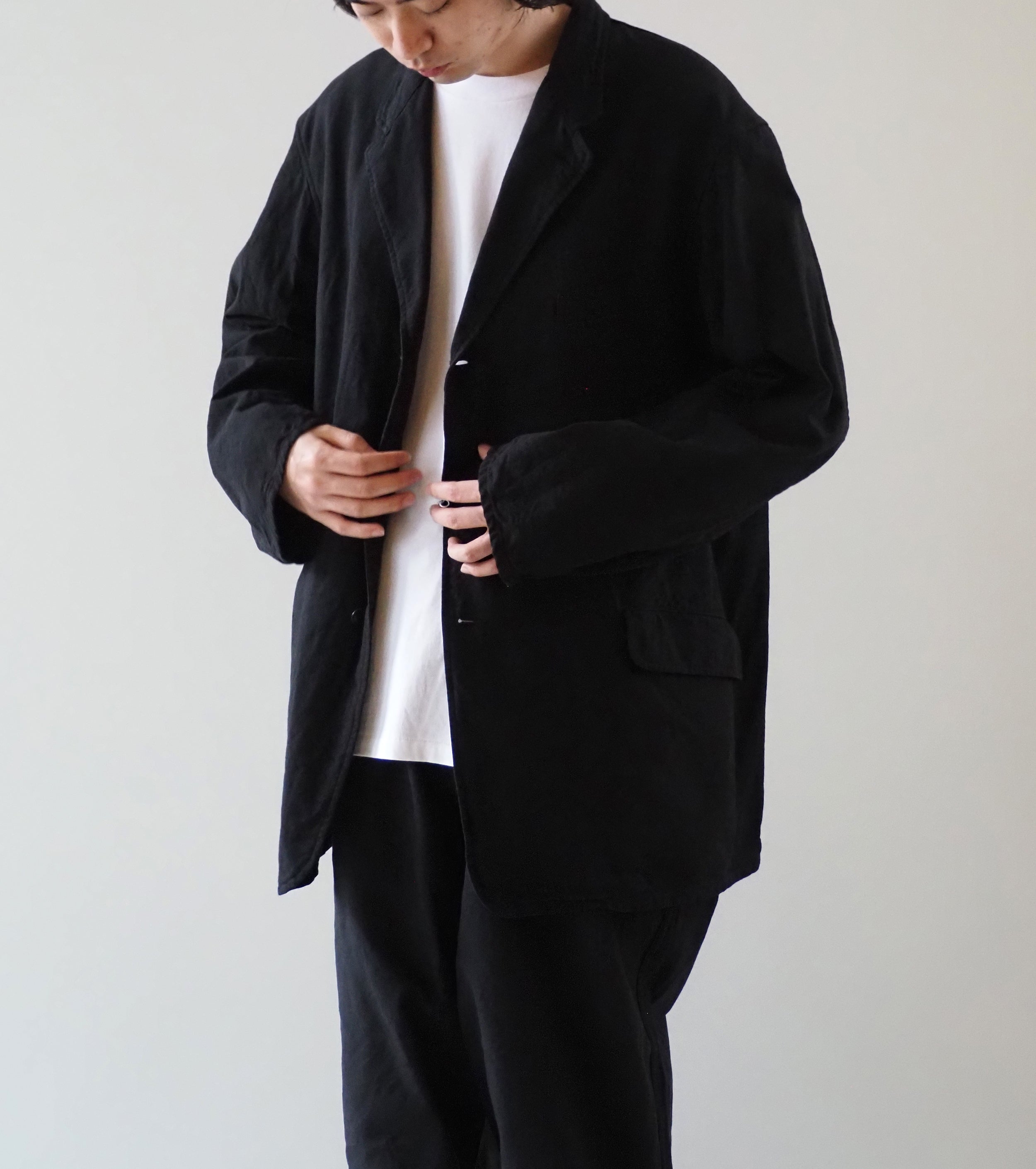 COMOLI Cotton Duck Jacket , Black