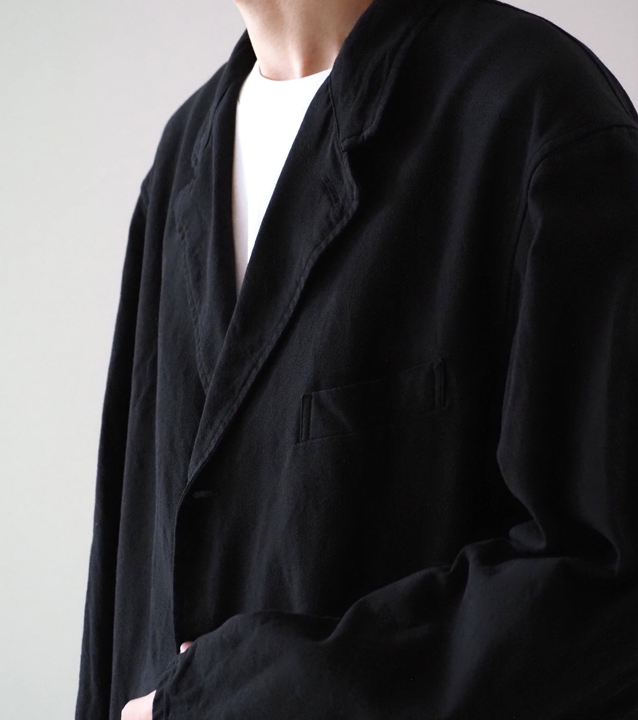 COMOLI Cotton Duck Jacket , Black