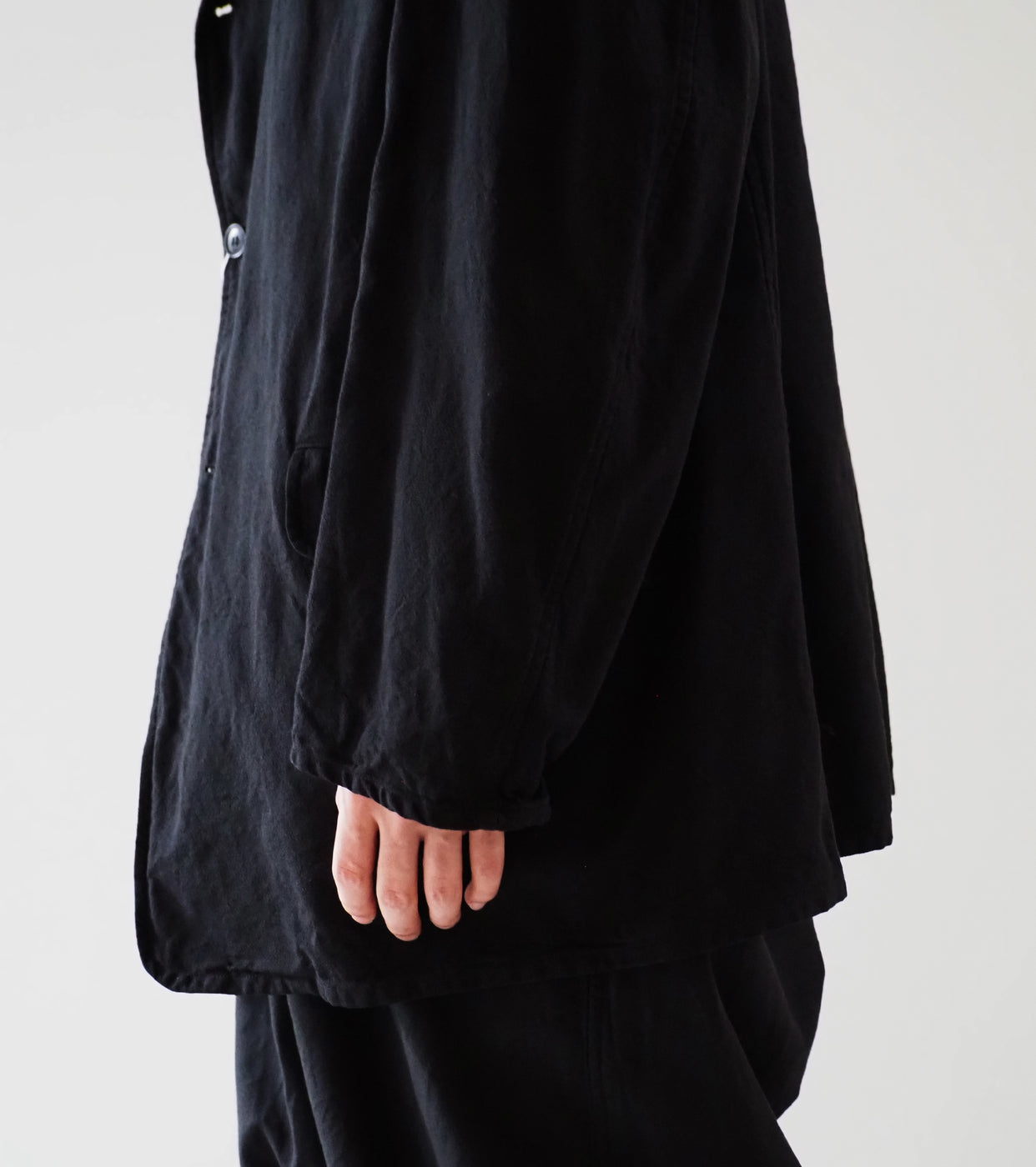 COMOLI Cotton Duck Jacket , Black