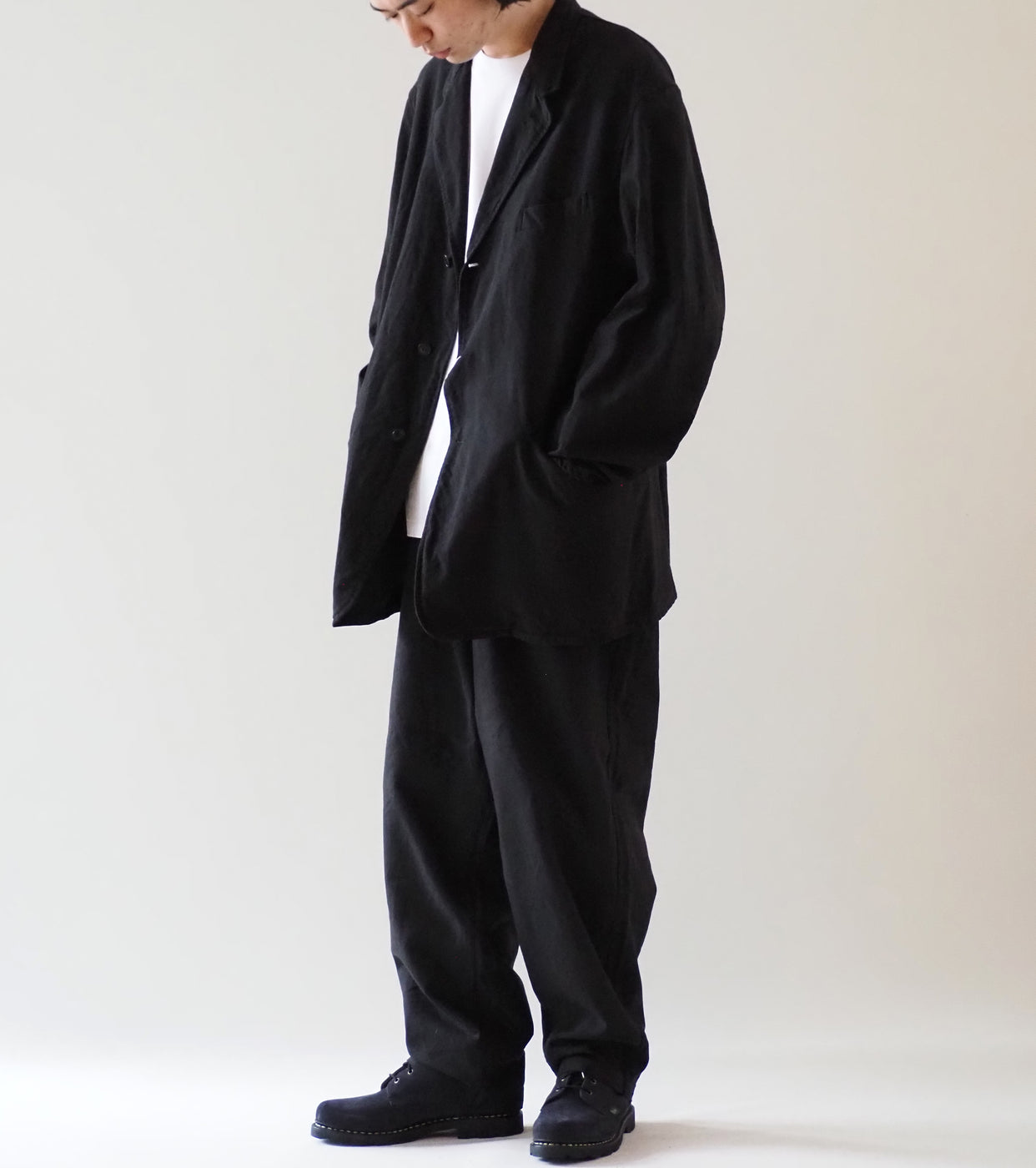 COMOLI Cotton Duck Jacket , Black