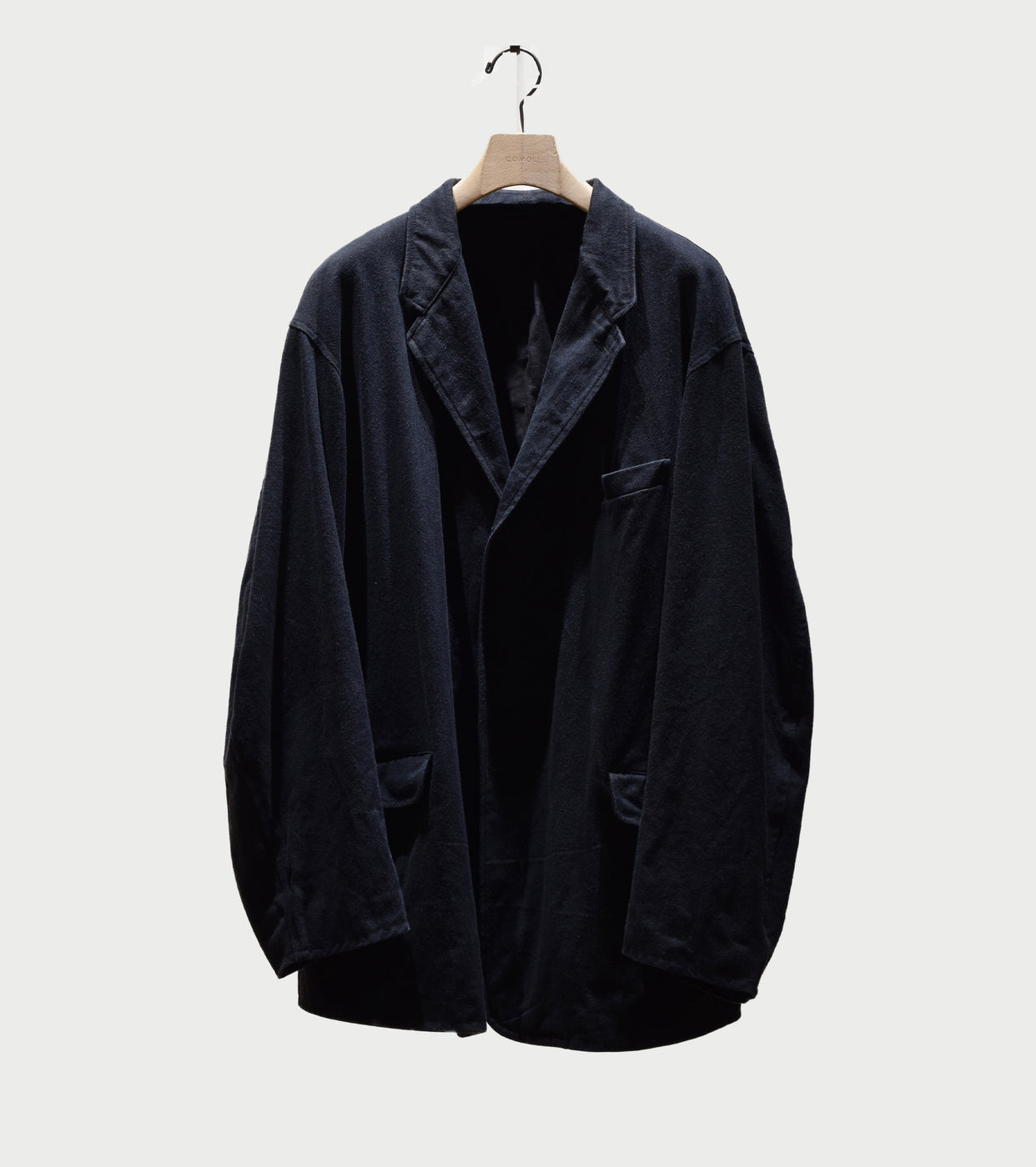 COMOLI Black Drill Jacket, Black