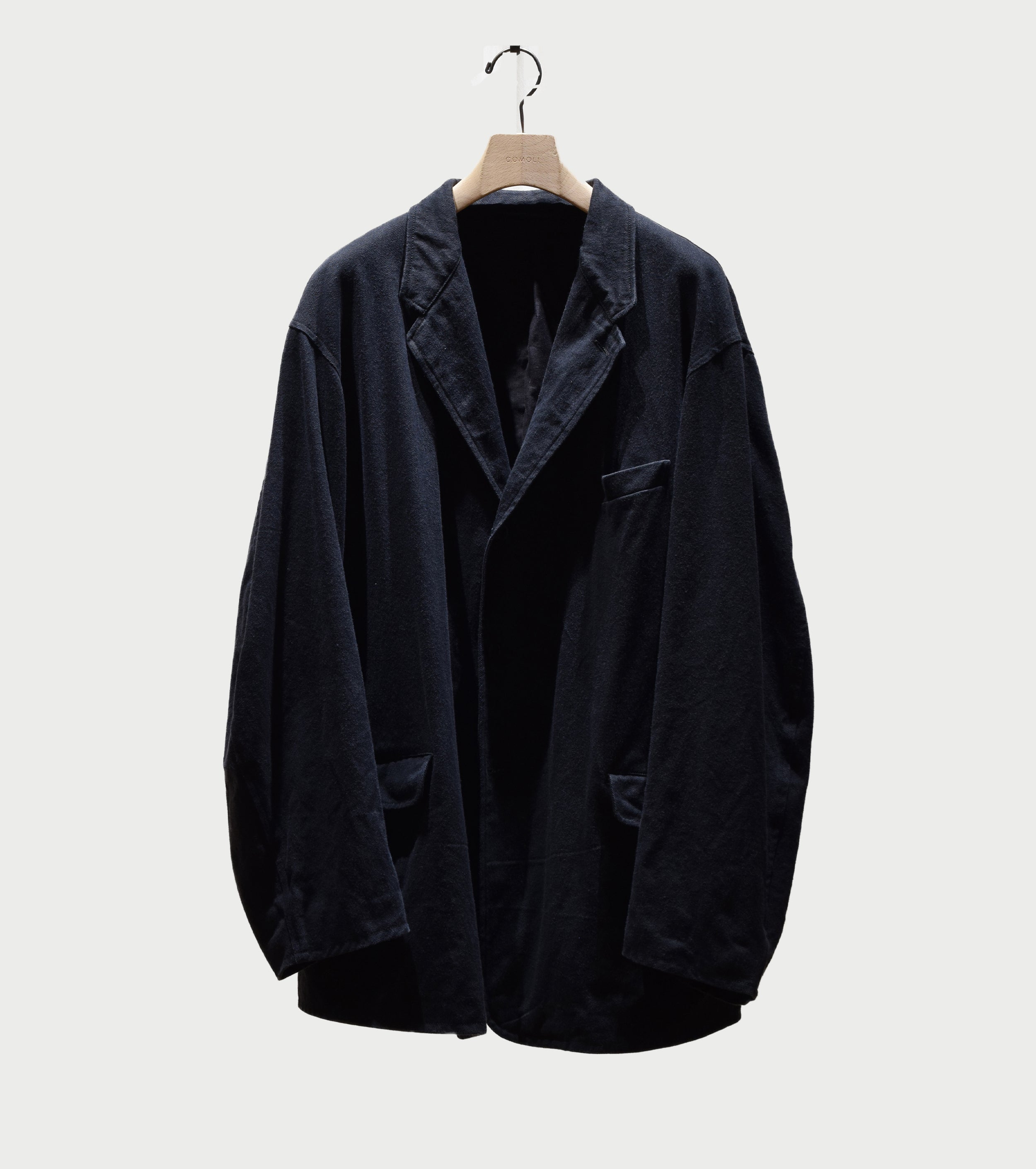 COMOLI Black Drill Jacket, Black