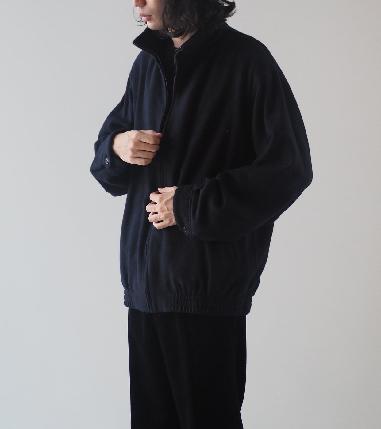 COMOLI Cashmere Track Jacket , Navy