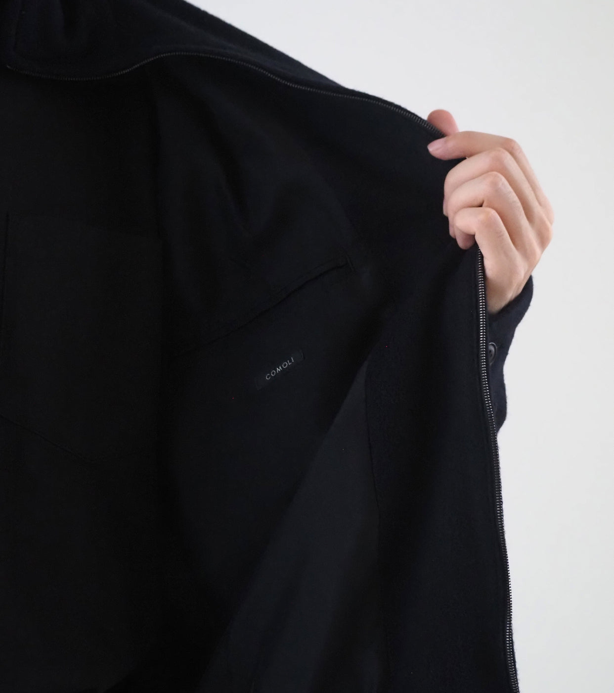 COMOLI Cashmere Track Jacket , Navy