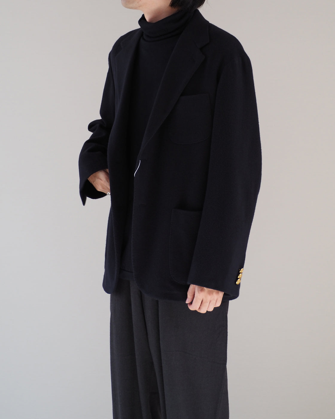 COMOLI Cashmere Navy Blazer, Navy