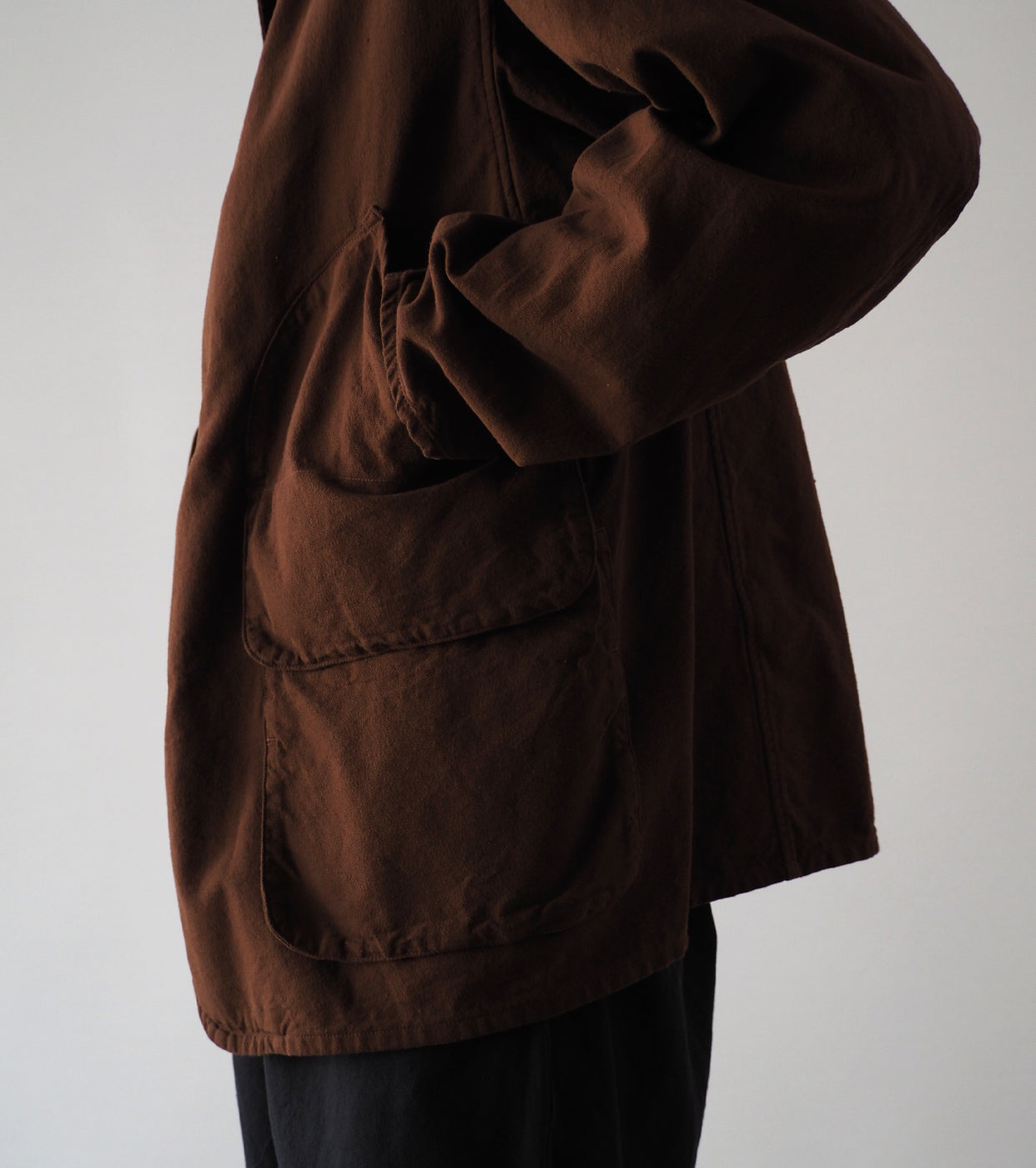 COMOLI Cotton Ducks Hunting Jacket, Brown