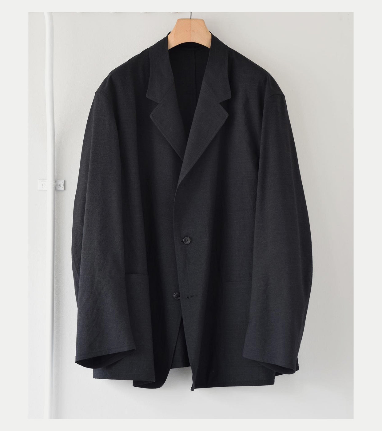 COMOLI Wool Jacket, ,Charcoal