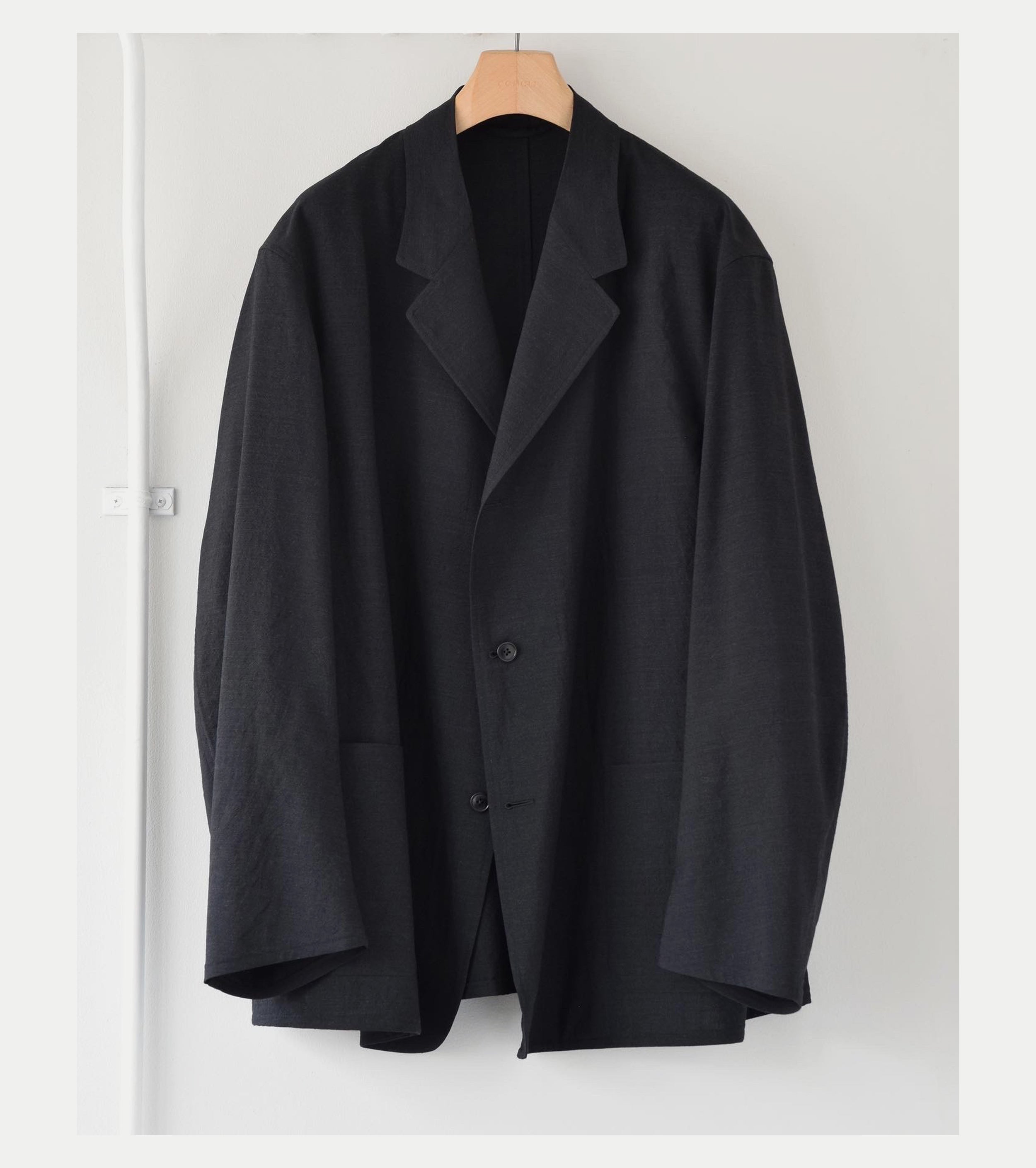 COMOLI Wool Jacket, ,Charcoal