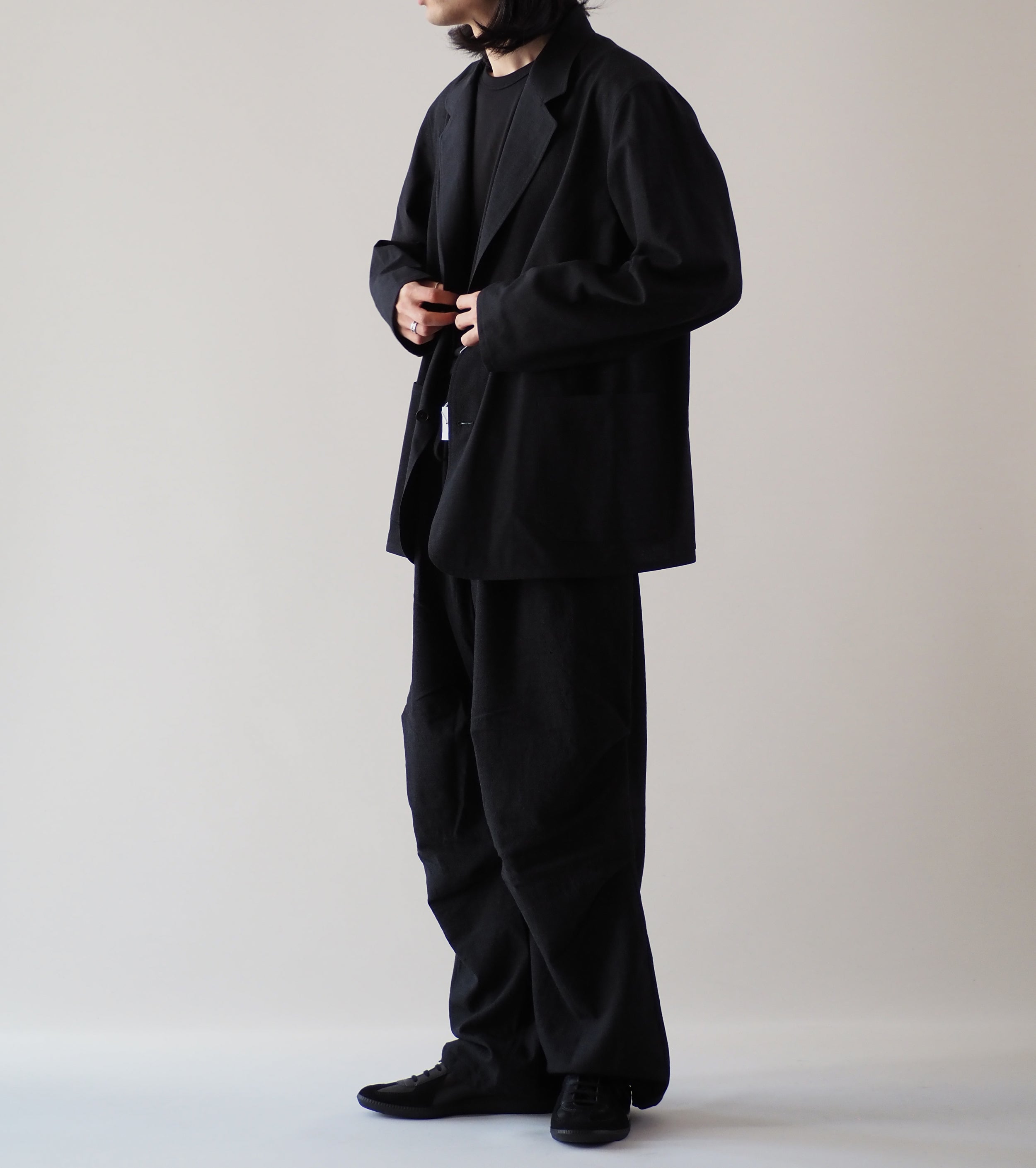 COMOLI Wool Jacket, ,Charcoal