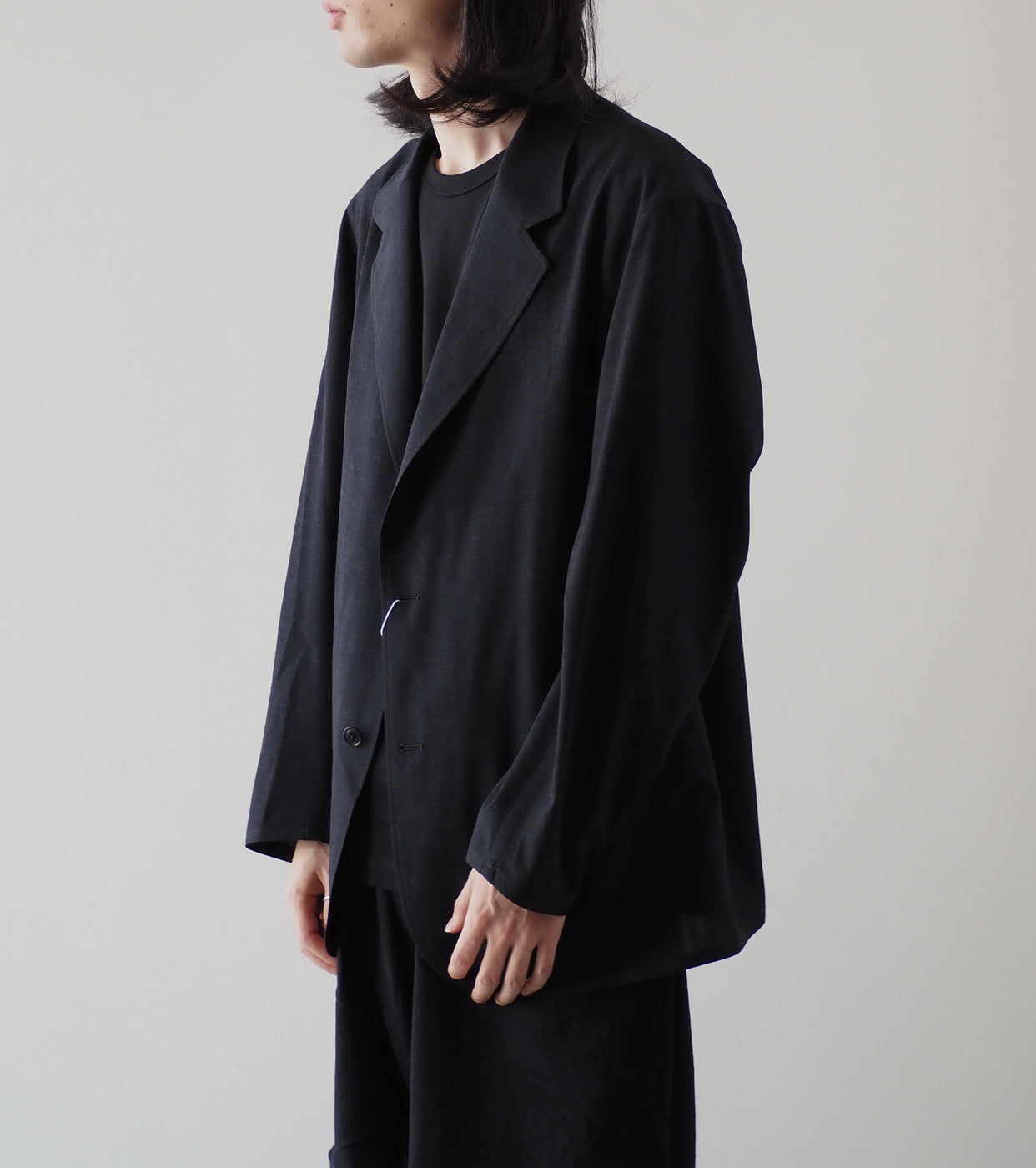 COMOLI Wool Jacket, ,Charcoal