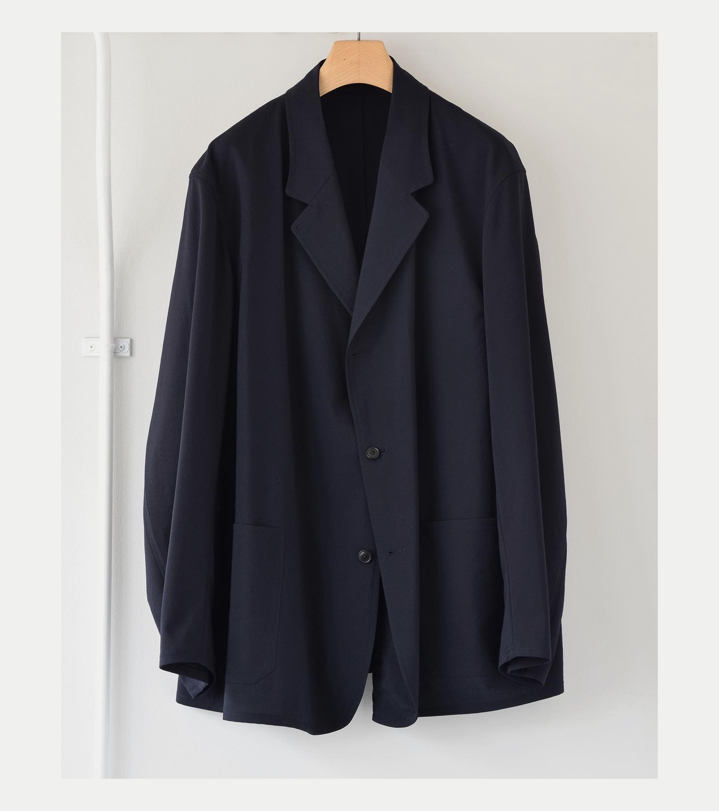 COMOLI Wool Jacket, ,Navy