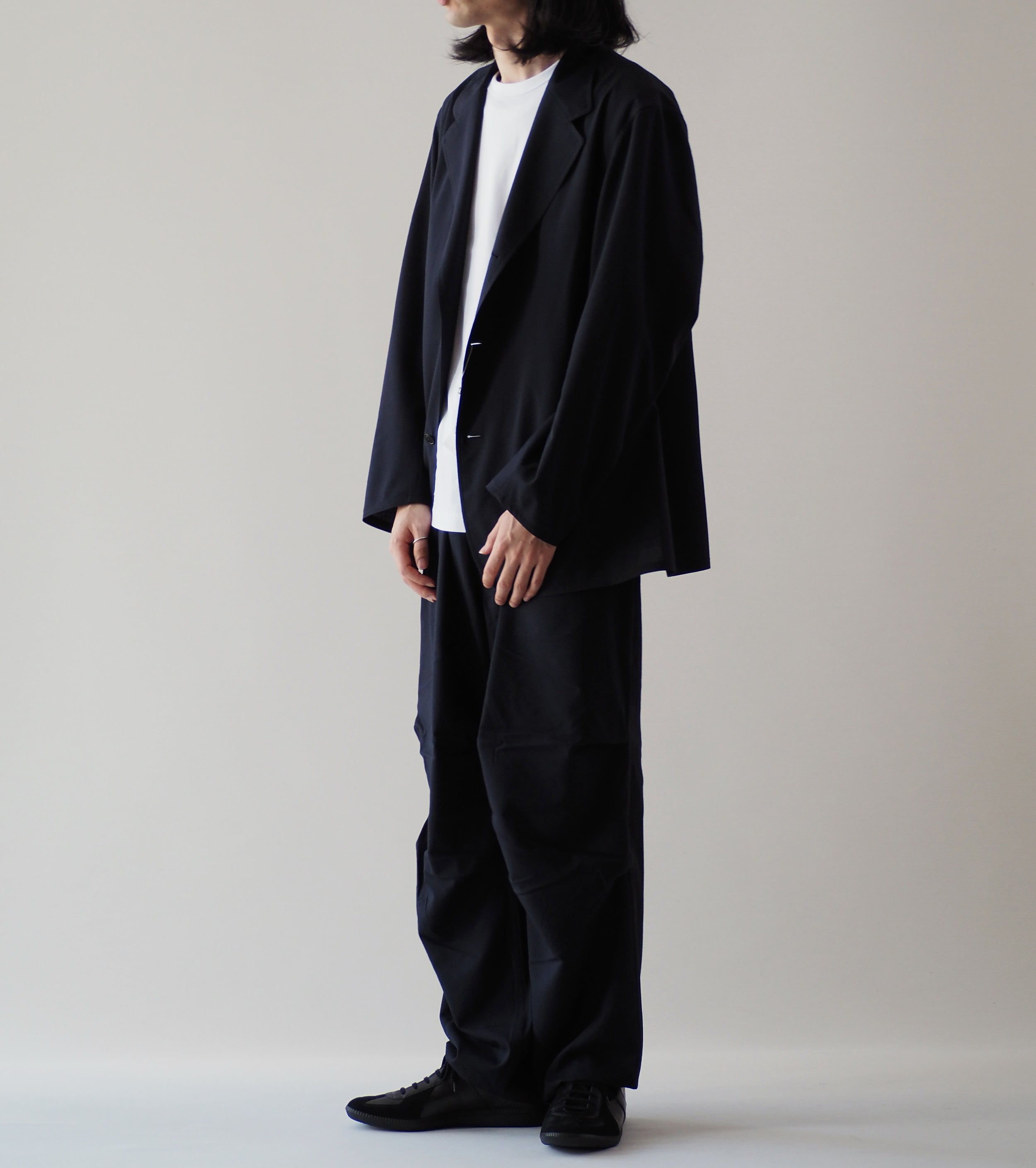 COMOLI Wool Jacket, ,Navy