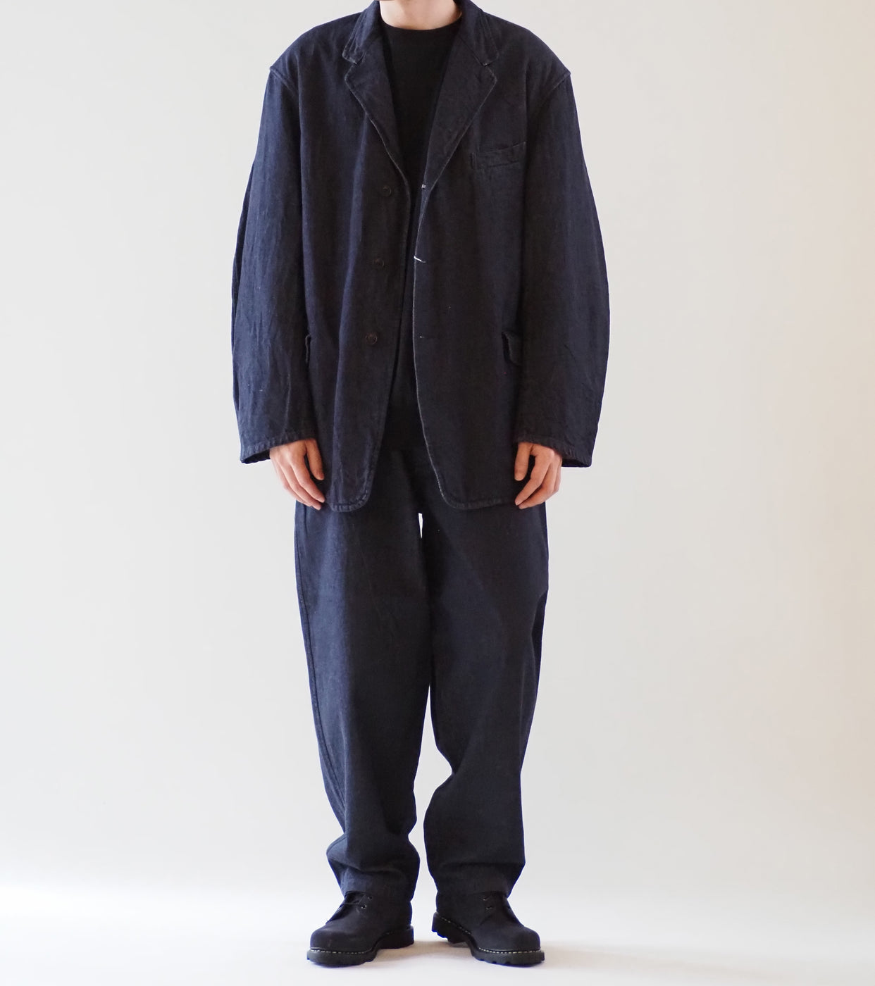 COMOLI Navy Denim Jacket , Navy