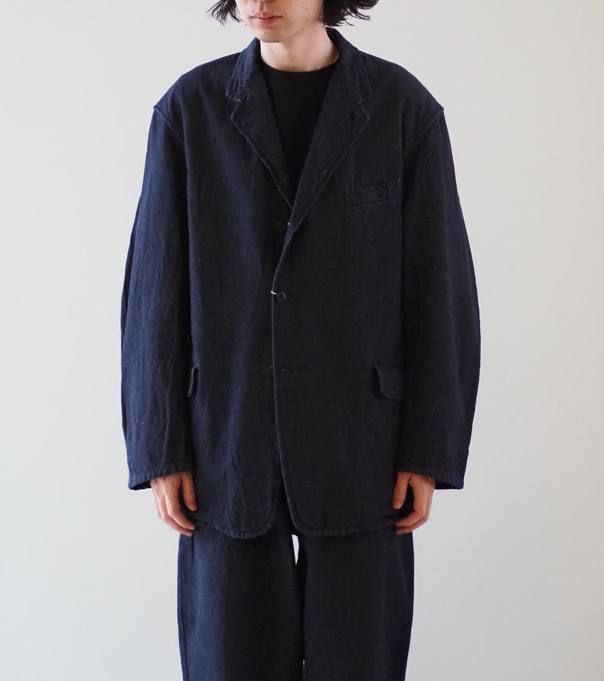 COMOLI Navy Denim Jacket , Navy