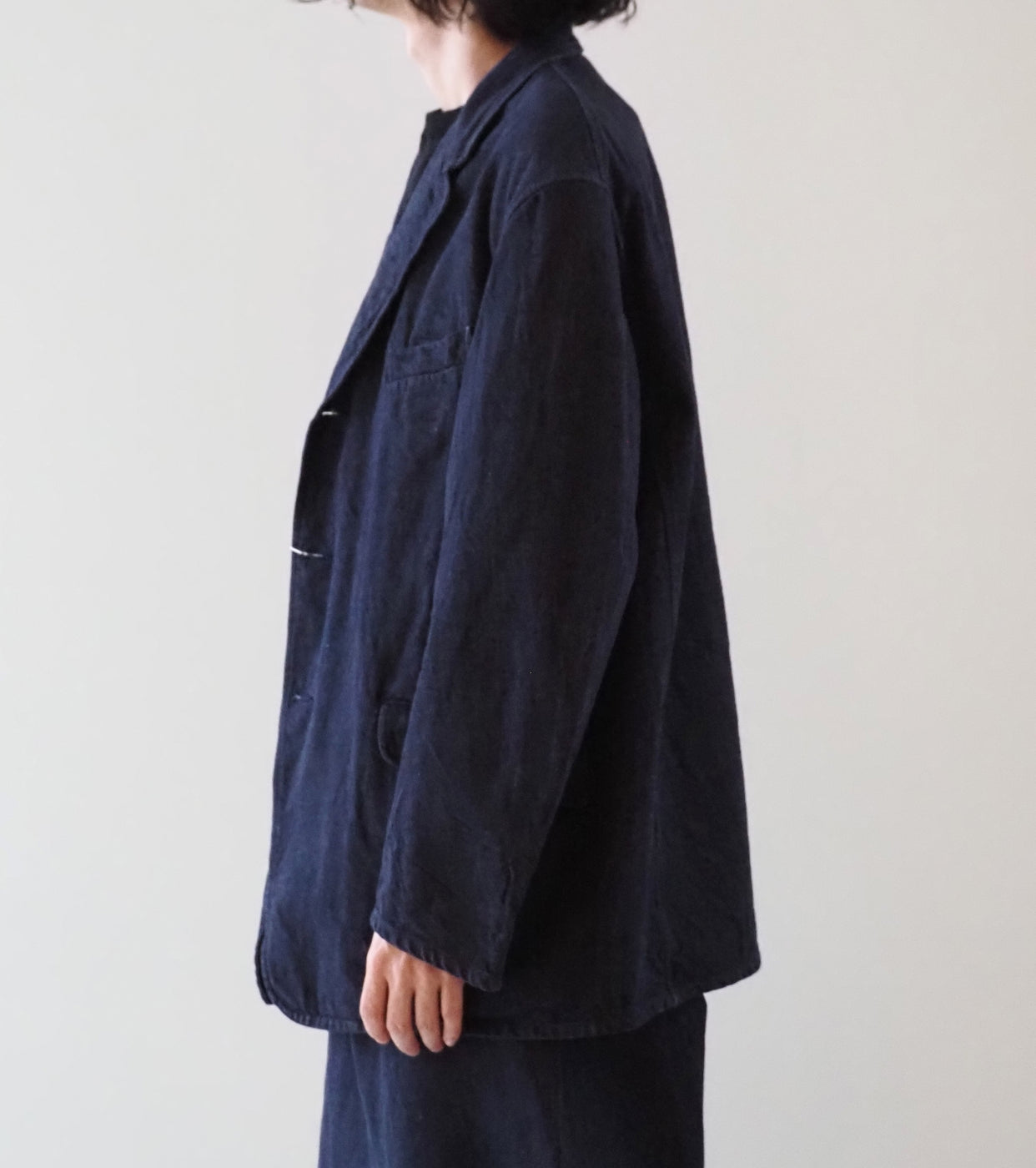 COMOLI Navy Denim Jacket , Navy