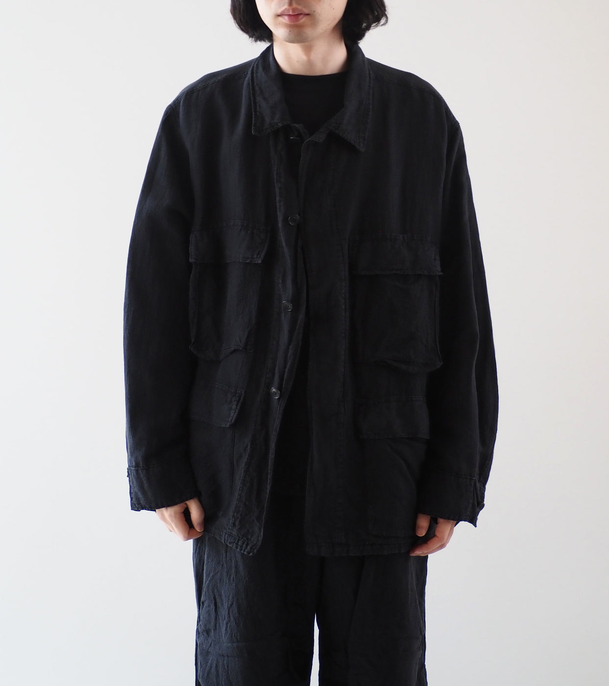 COMOLI Faded Black BDU Jacket , Fade Black
