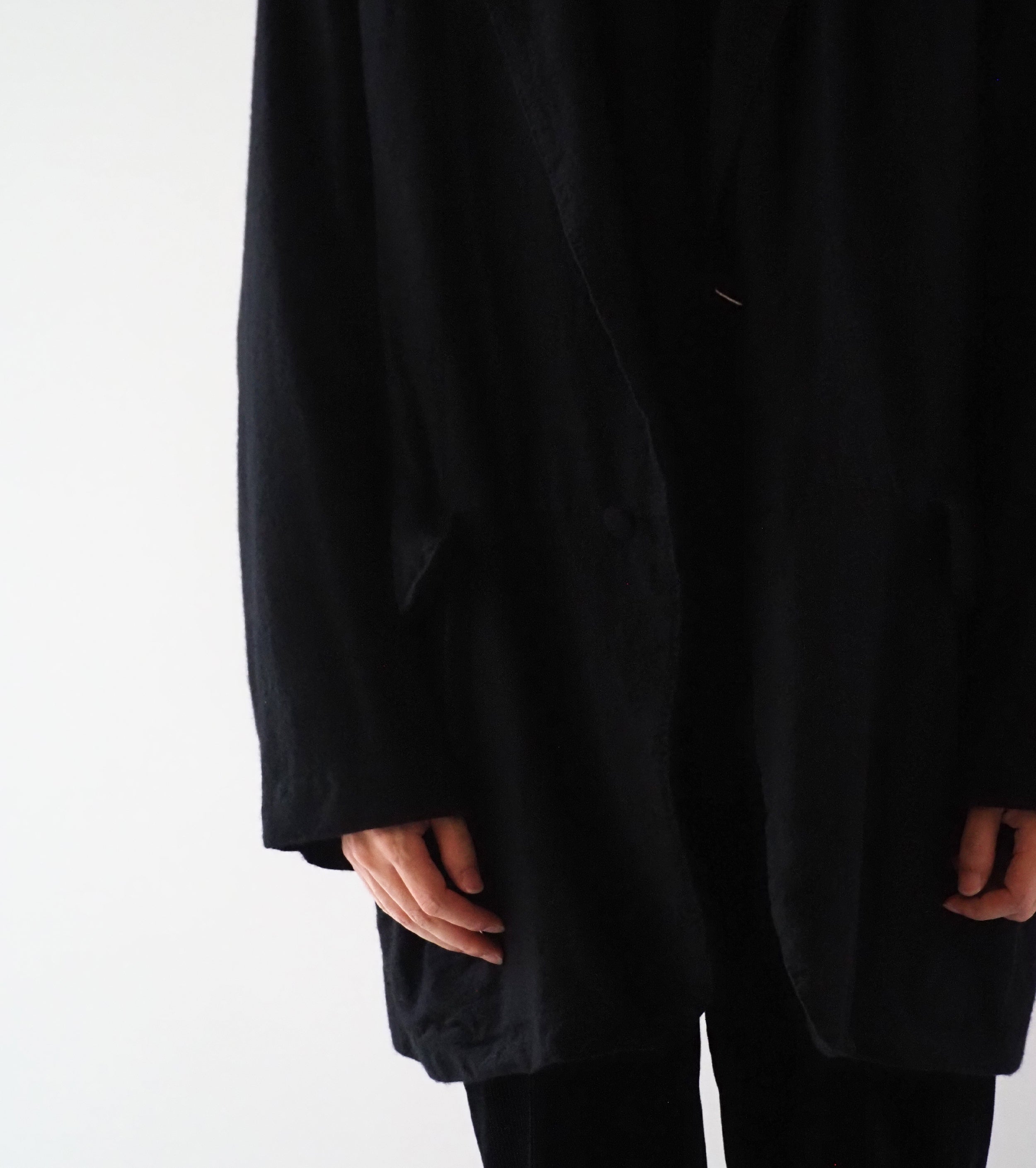 COMOLI Cashmere Silk Frock Coat , Black
