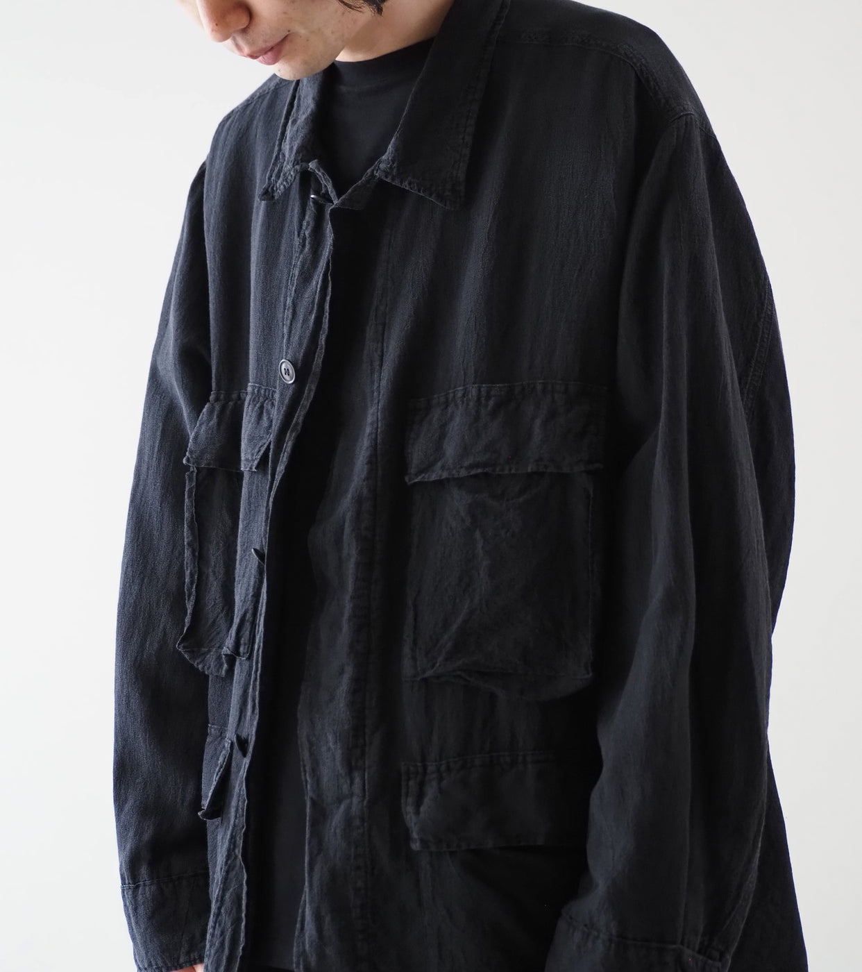 COMOLI Faded Black BDU Jacket , Fade Black