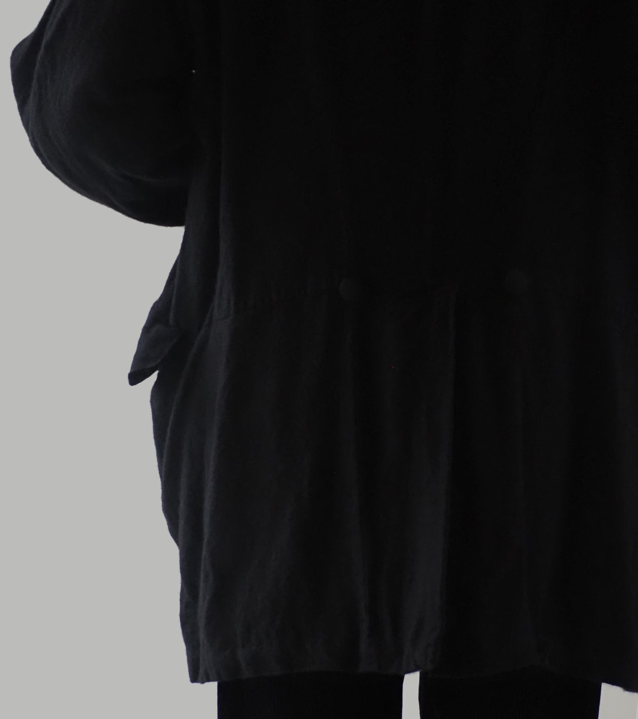 COMOLI Cashmere Silk Frock Coat , Black