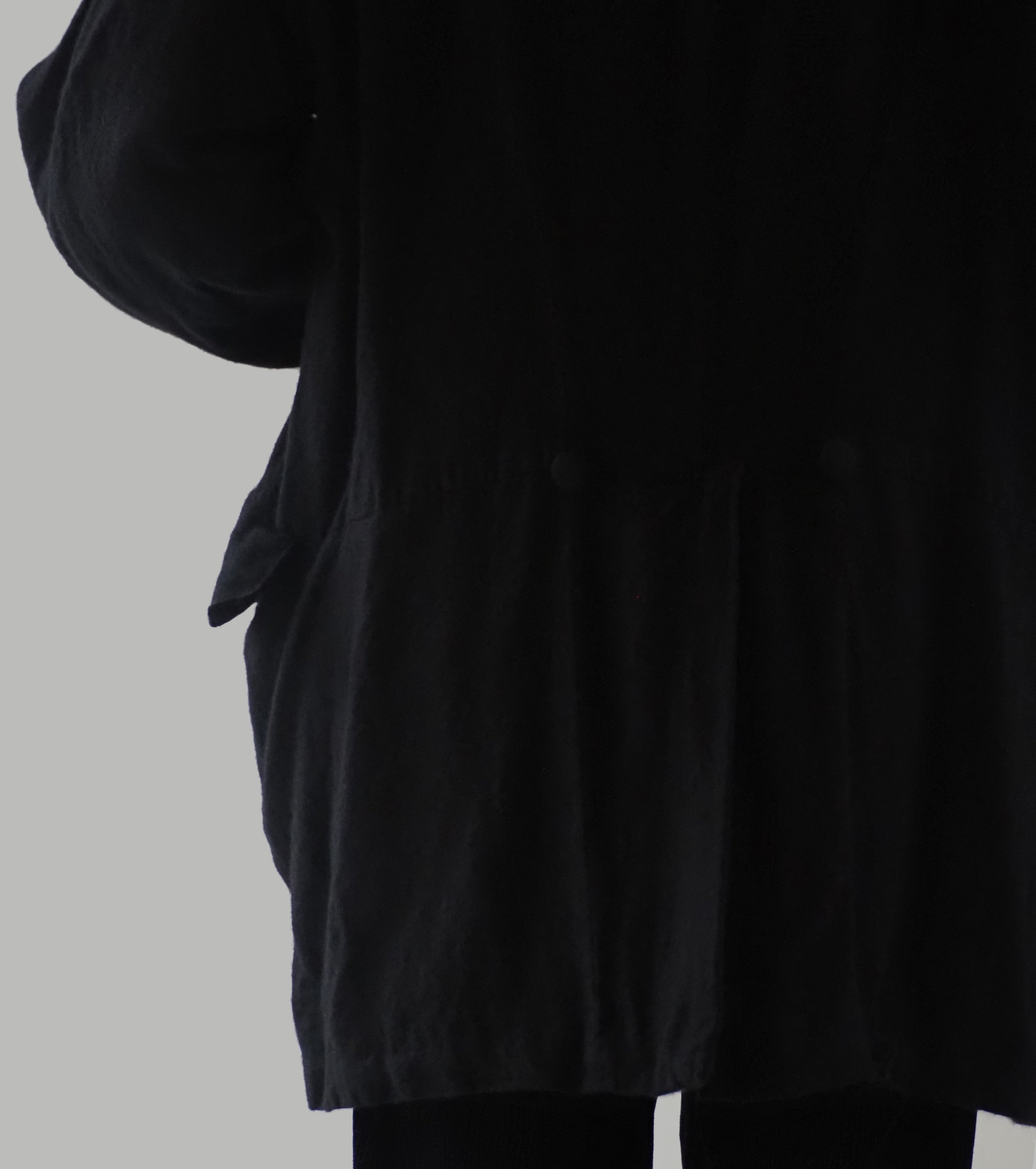 COMOLI Cashmere Silk Frock Coat , Black
