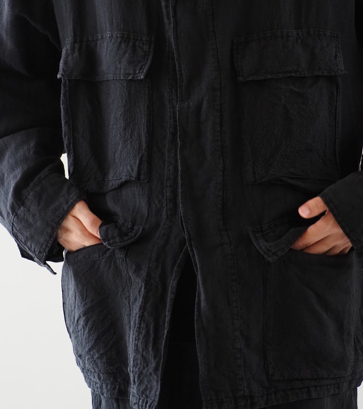 COMOLI Faded Black BDU Jacket , Fade Black