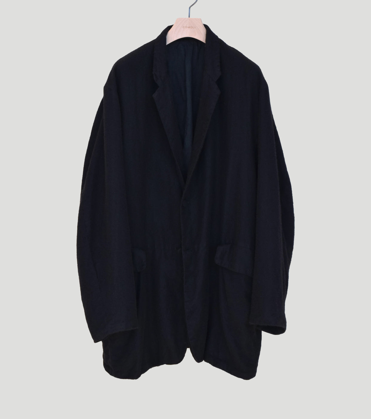 COMOLI Cashmere Silk Frock Coat , Black