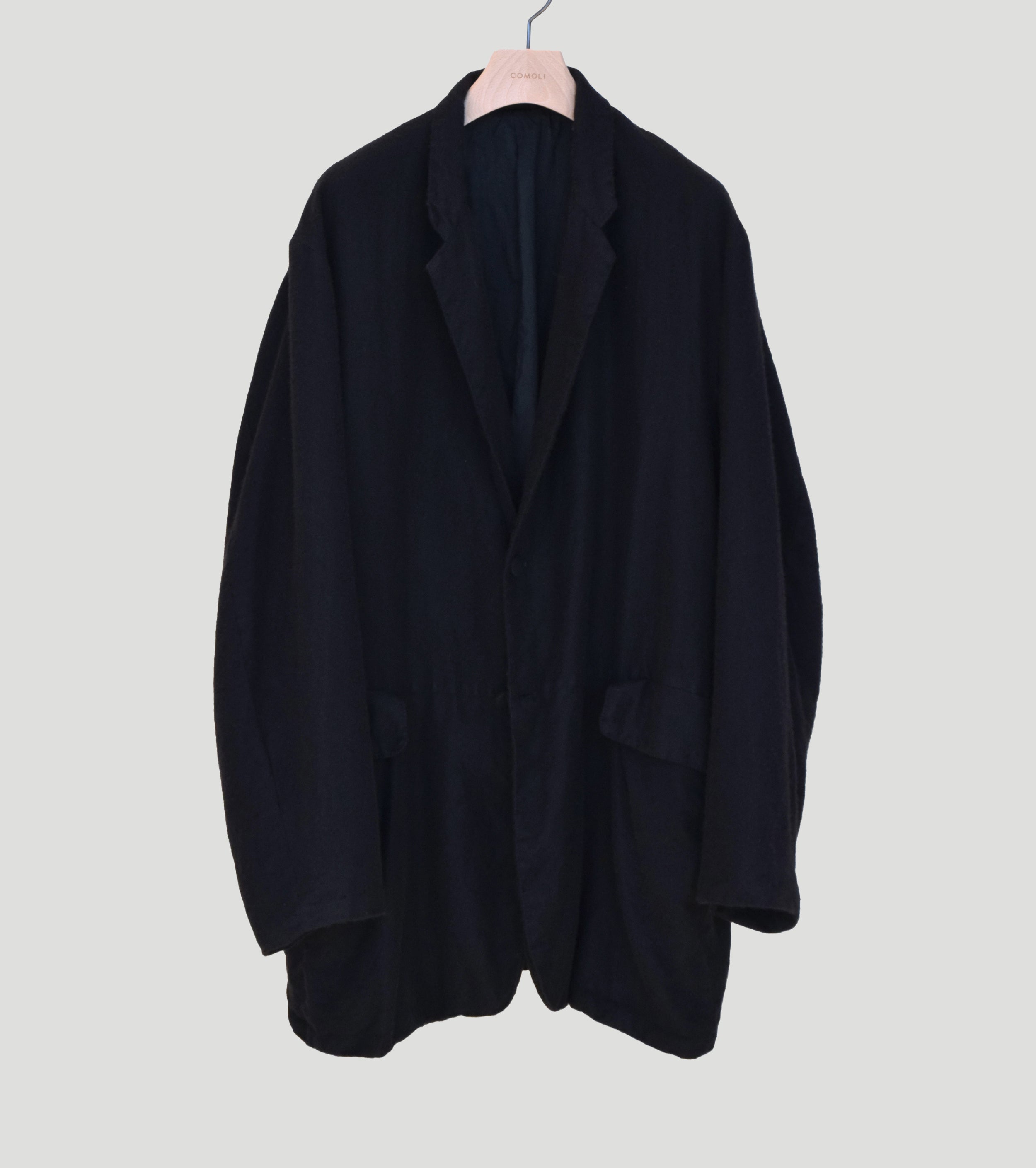 COMOLI Cashmere Silk Frock Coat , Black