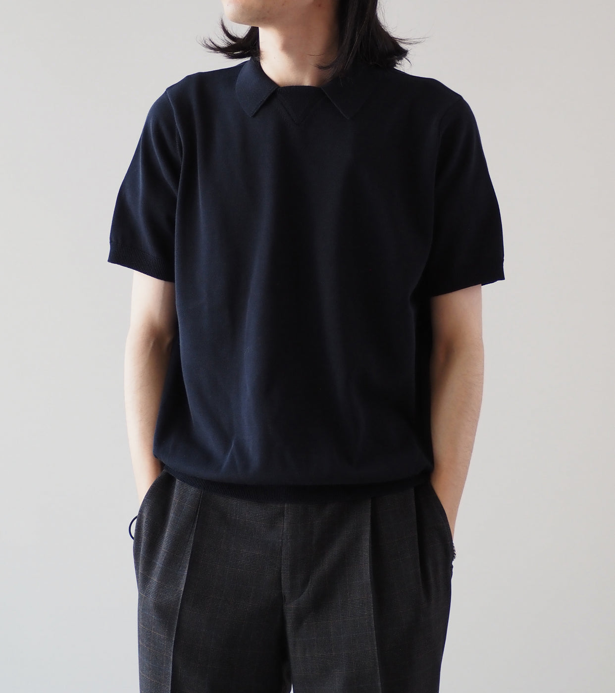 MAATEE&SONS POLO SWEATER, Navy
