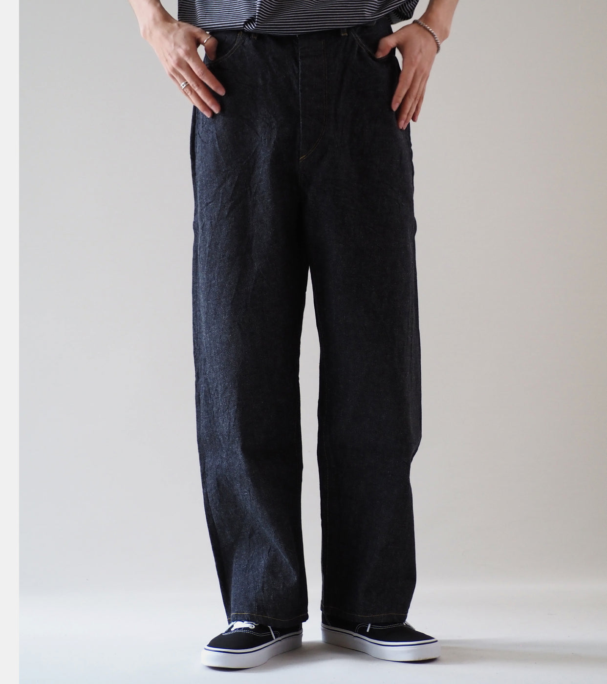 blurhms 12.9oz Bias Denim Pants, Indigo