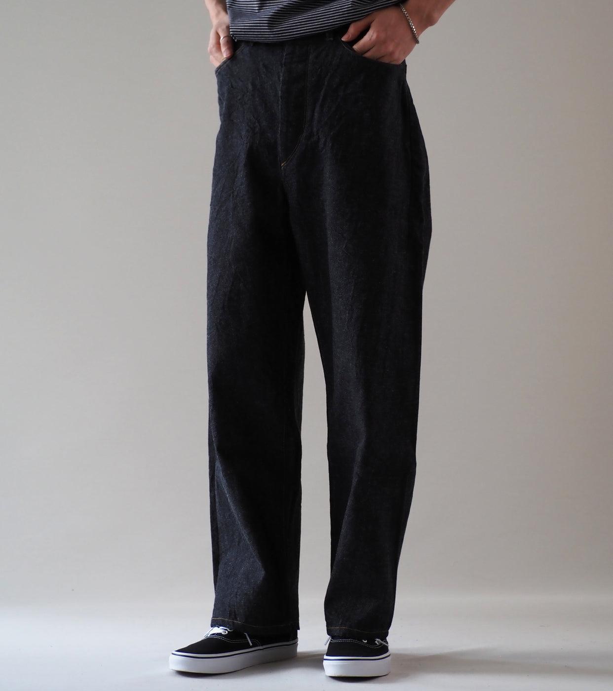 blurhms 12.9oz Bias Denim Pants, Indigo