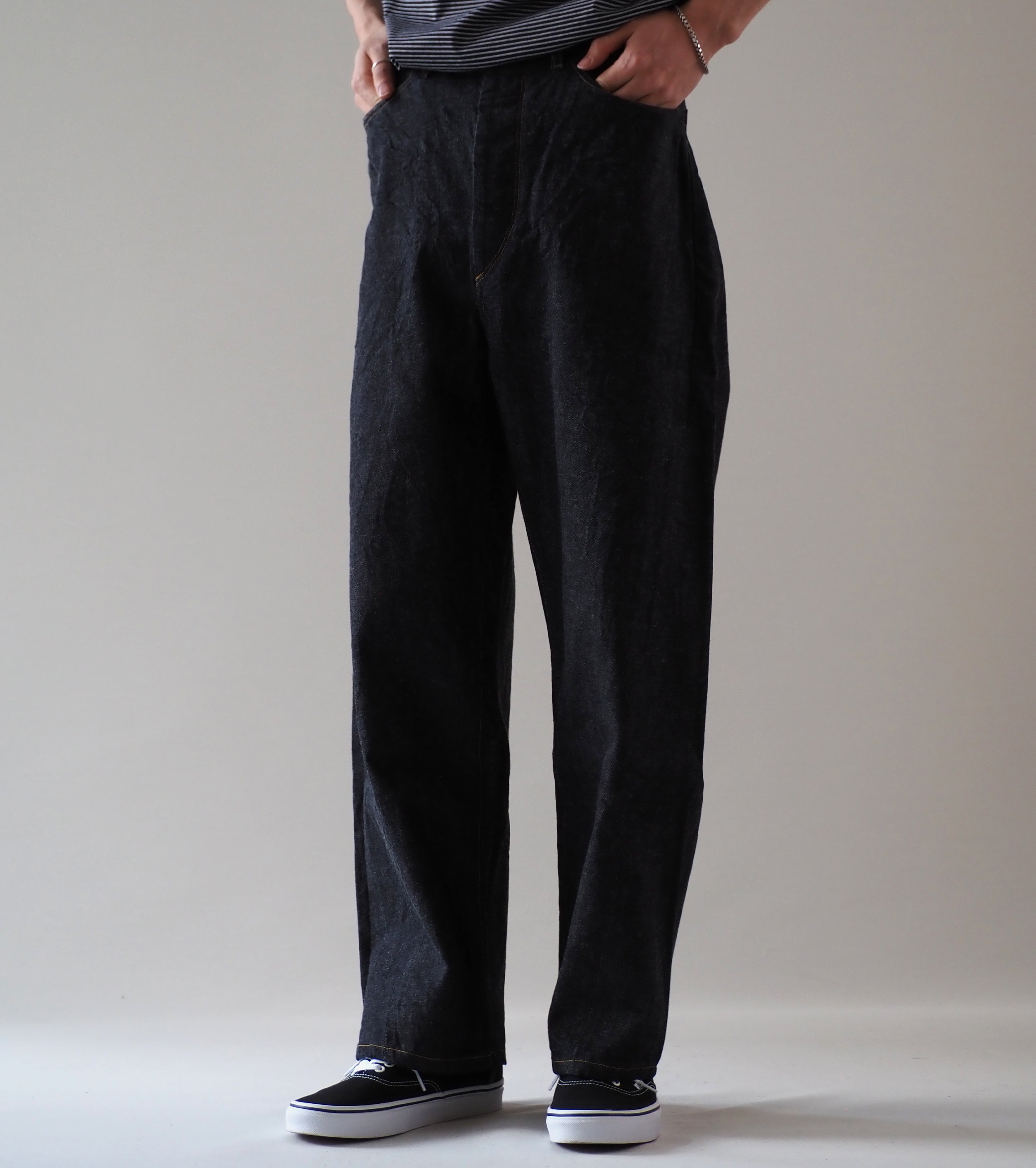 blurhms 12.9oz Bias Denim Pants, Indigo