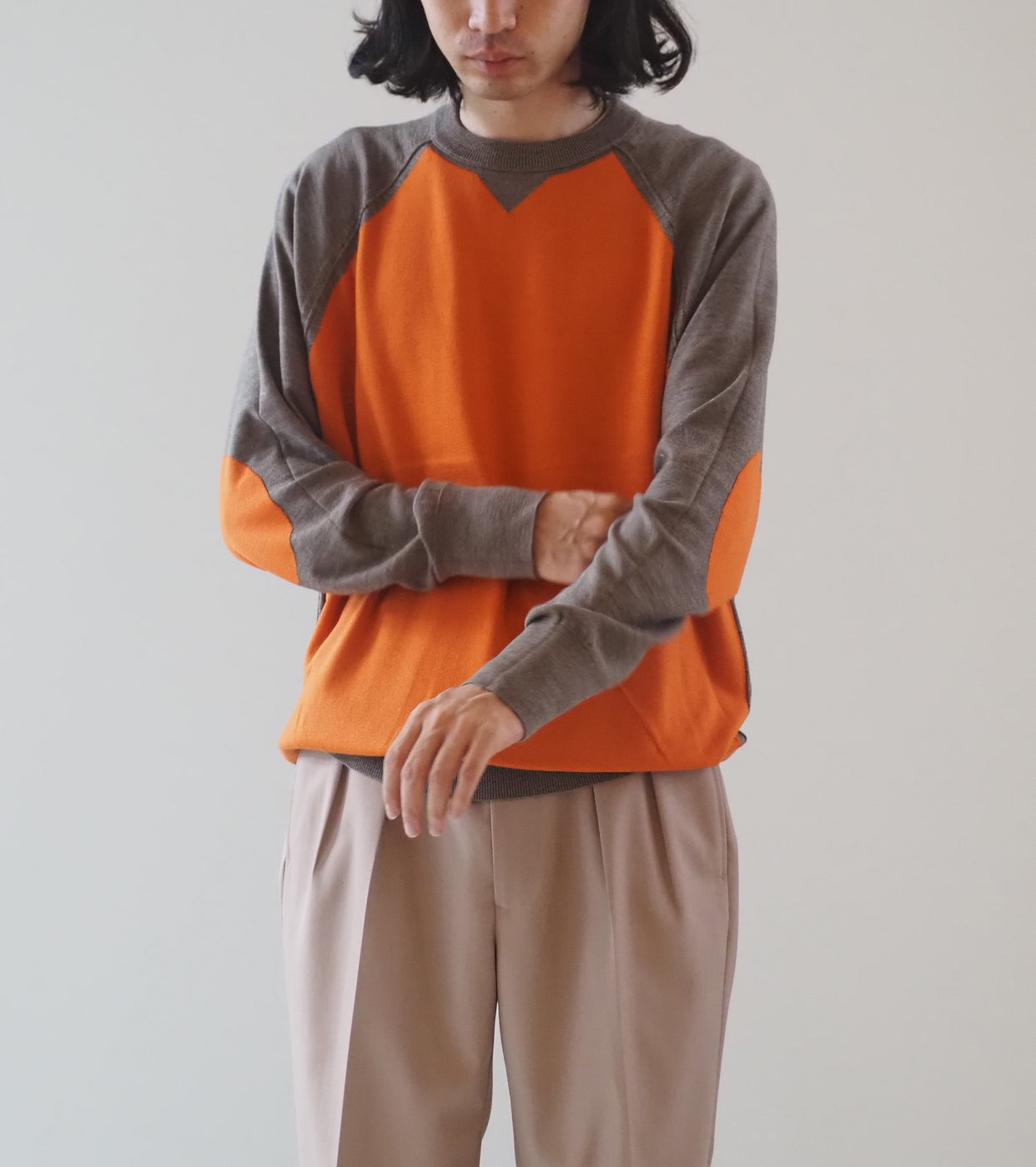 MAATEE&SONS TUBLER SWEATER MARTIN , Brown Orange